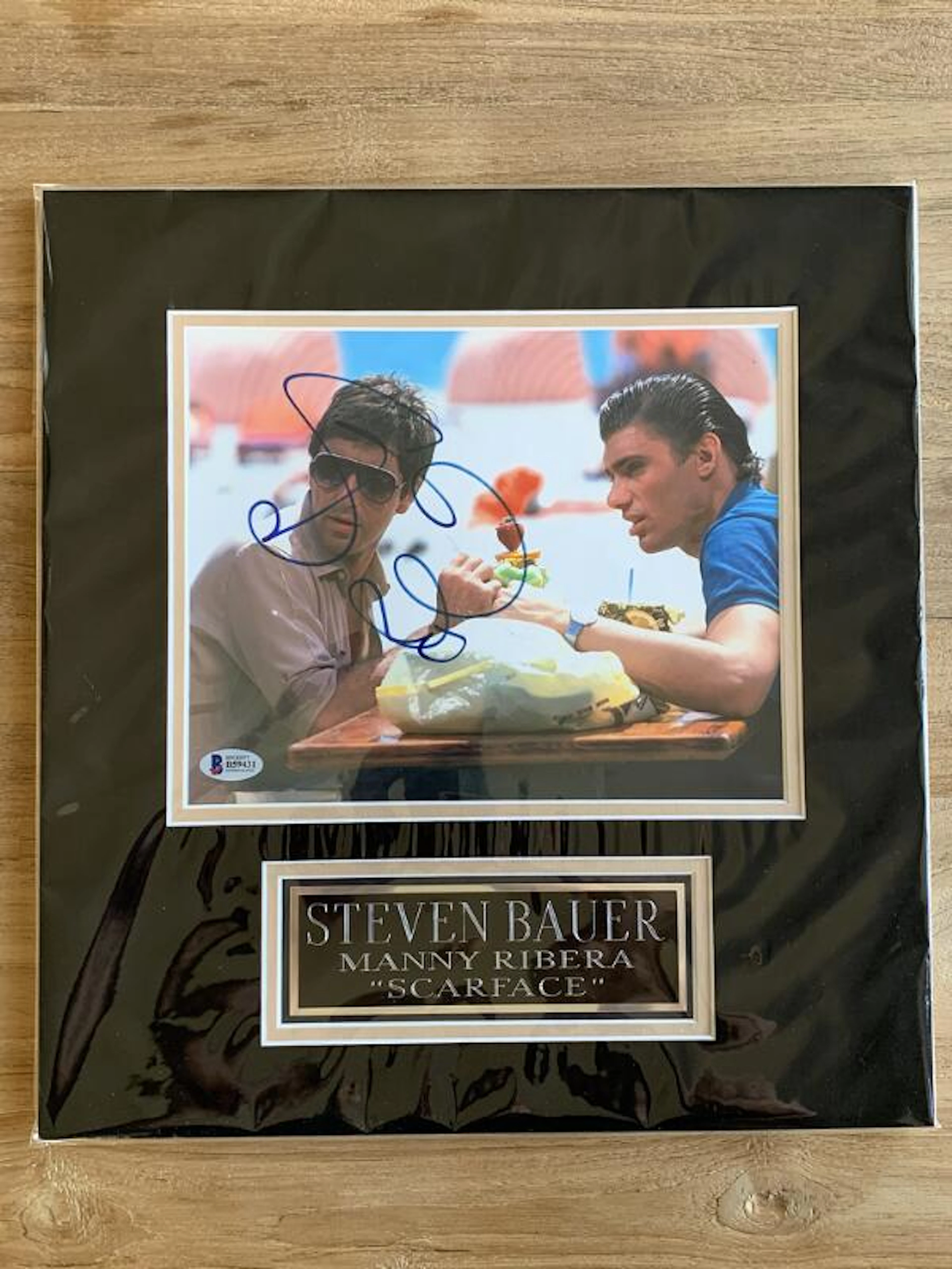 A signed colour photograph of the American actor Steven Bauer in