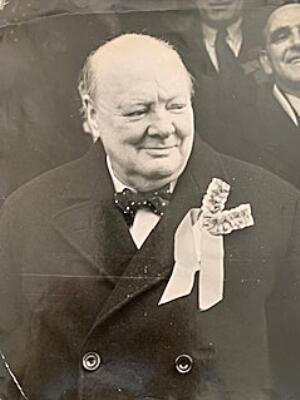 An Original B&w Press Photograph Of Sir Winston Churchill During A ...