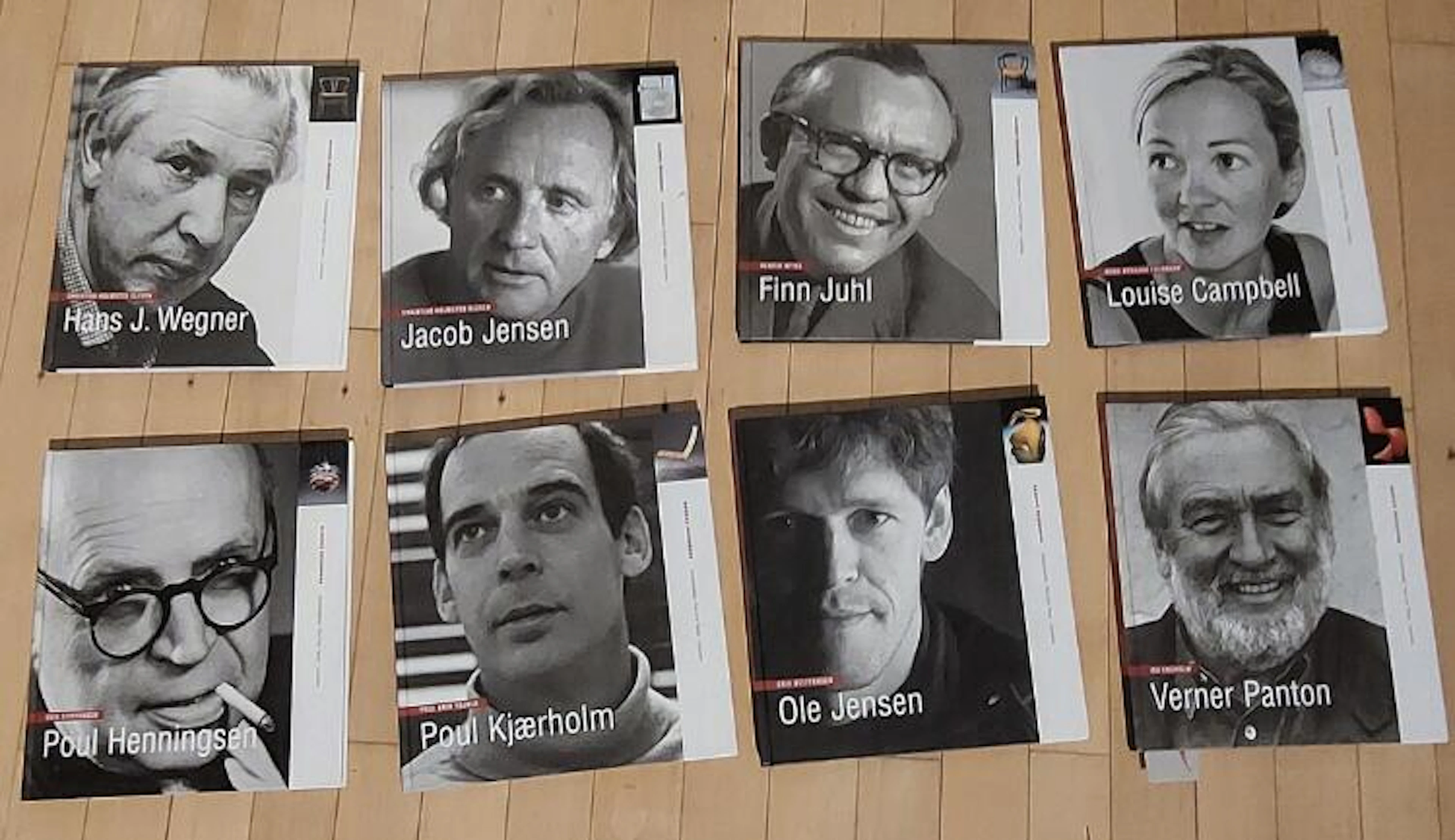 Eight books in the series “ Danske Designere”/“Danish