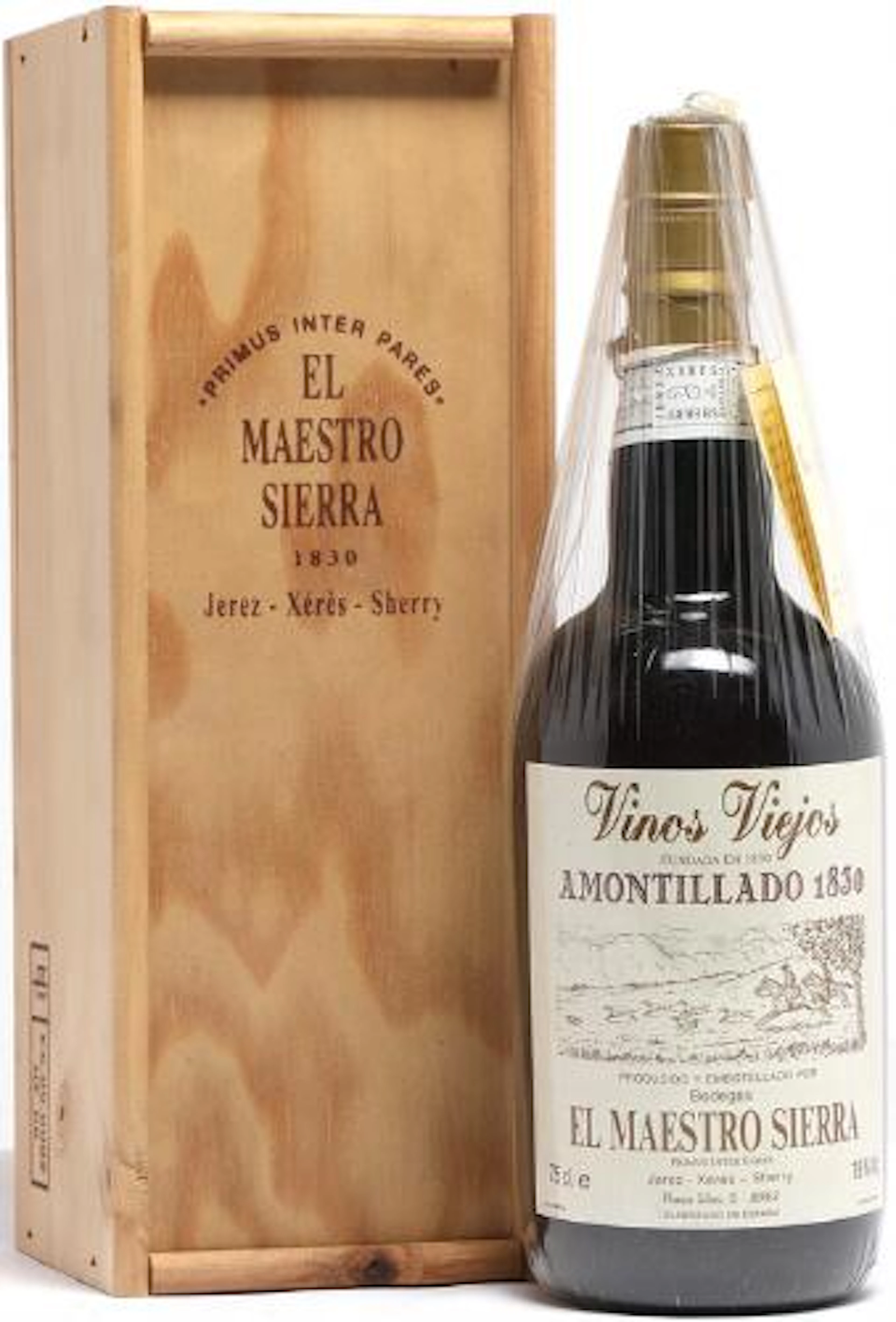 1 bt. Vinos Viejos, Oloroso Extra Viejo, El Maestro Sierra A (hf/in). Owc.