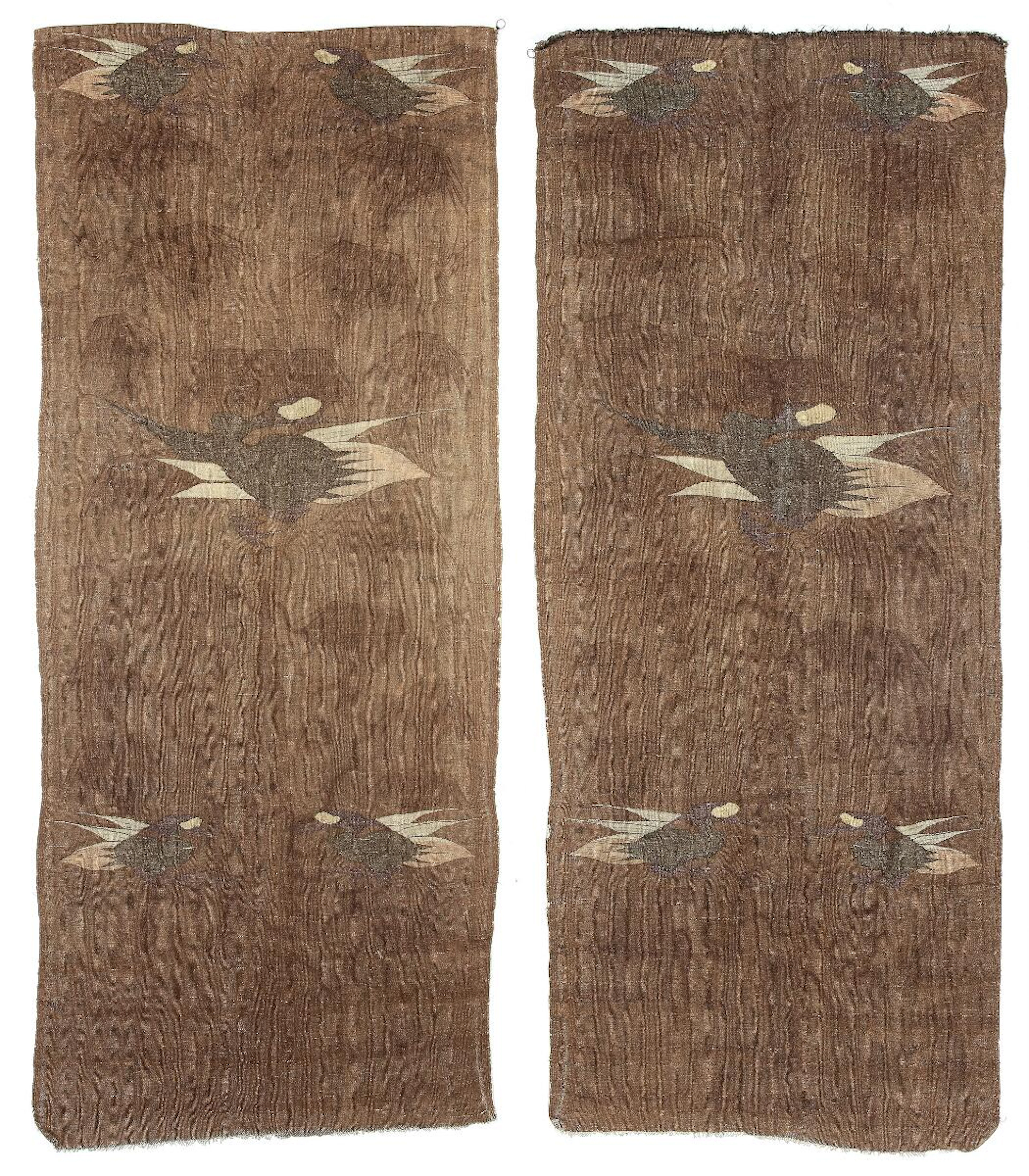 A pair of nepal flat weave rugs