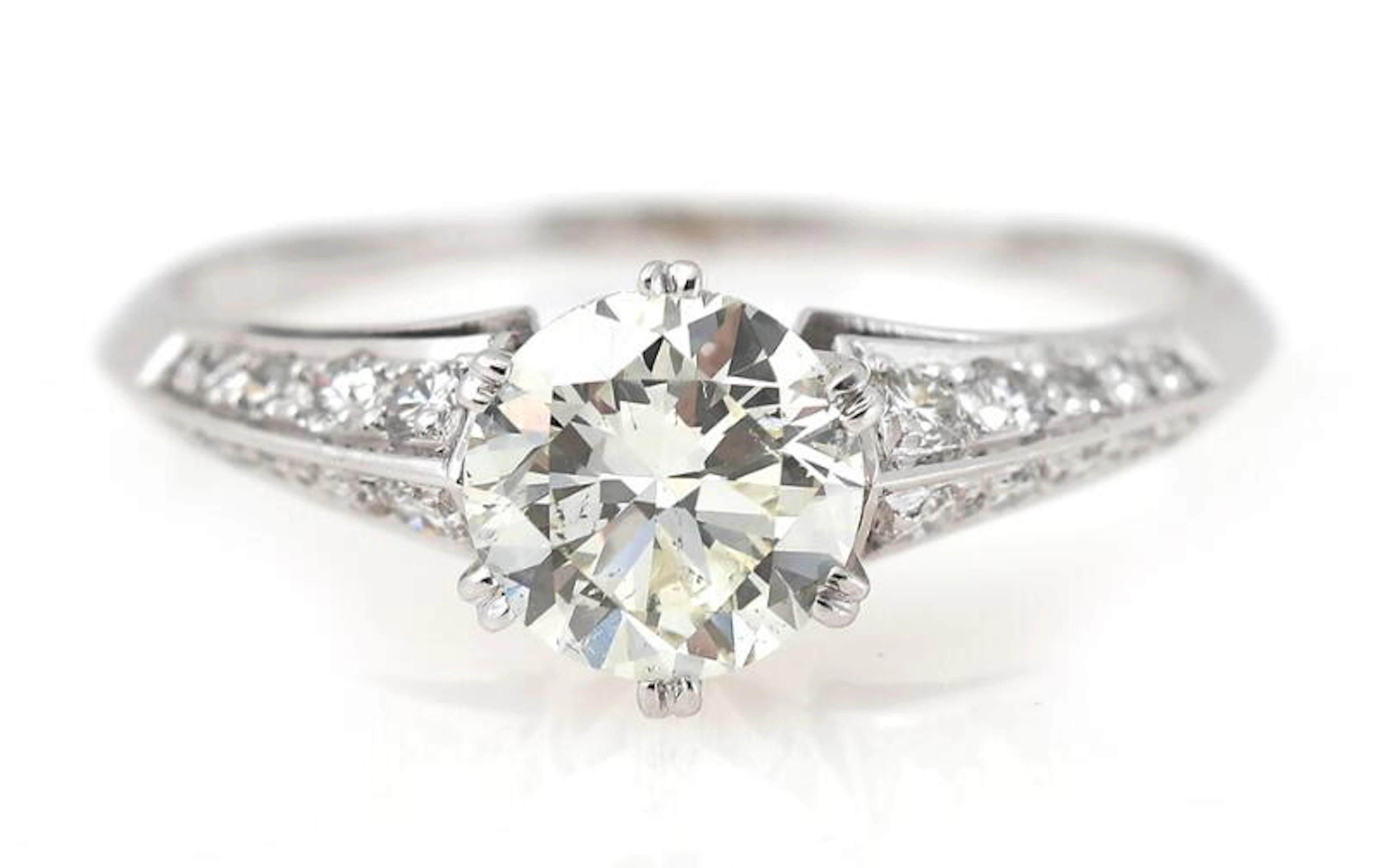A diamond ring set with an old-cut diamond weighing app