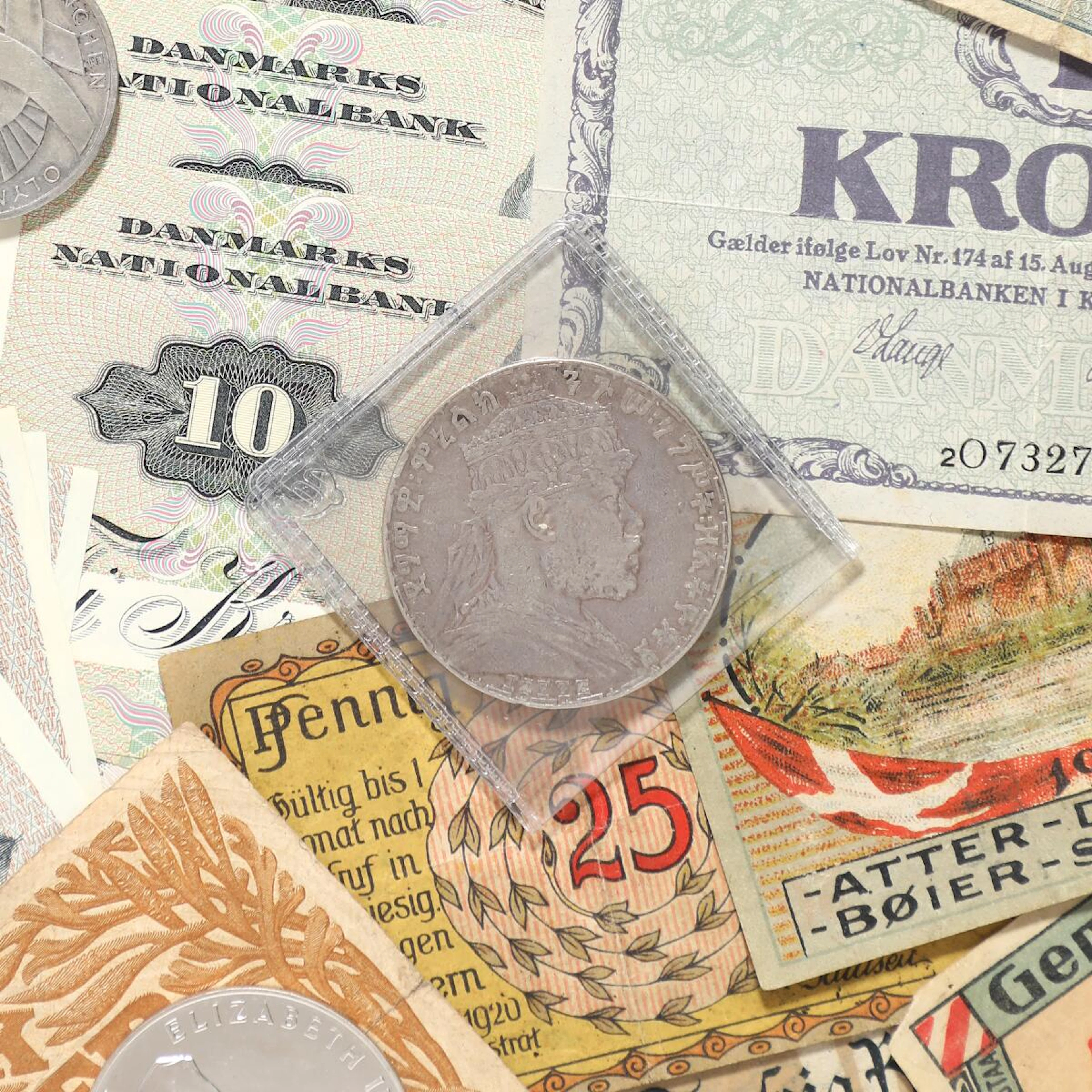 Small box of coins