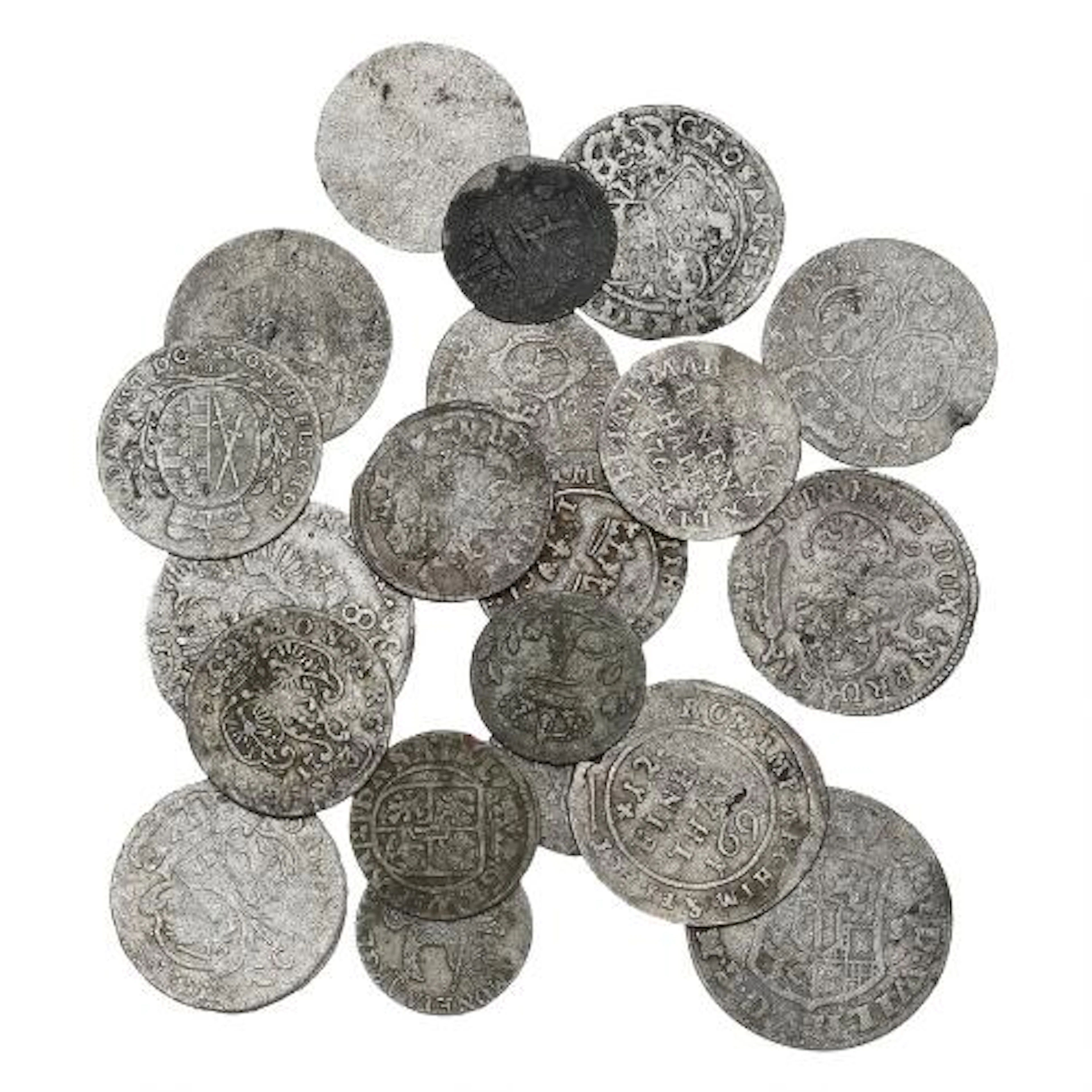 Collection of silver coins from Prussia