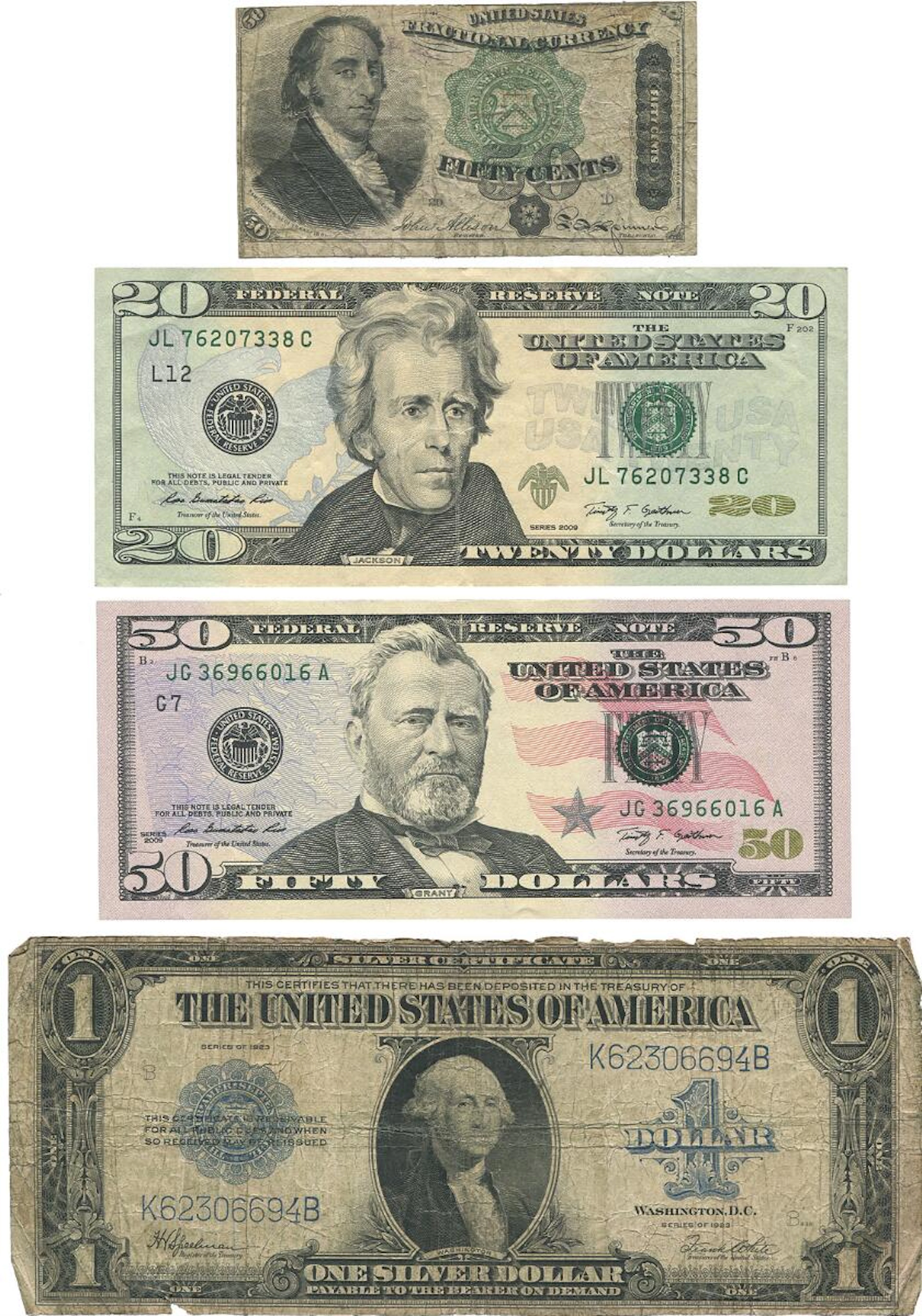 USA, collection paper money