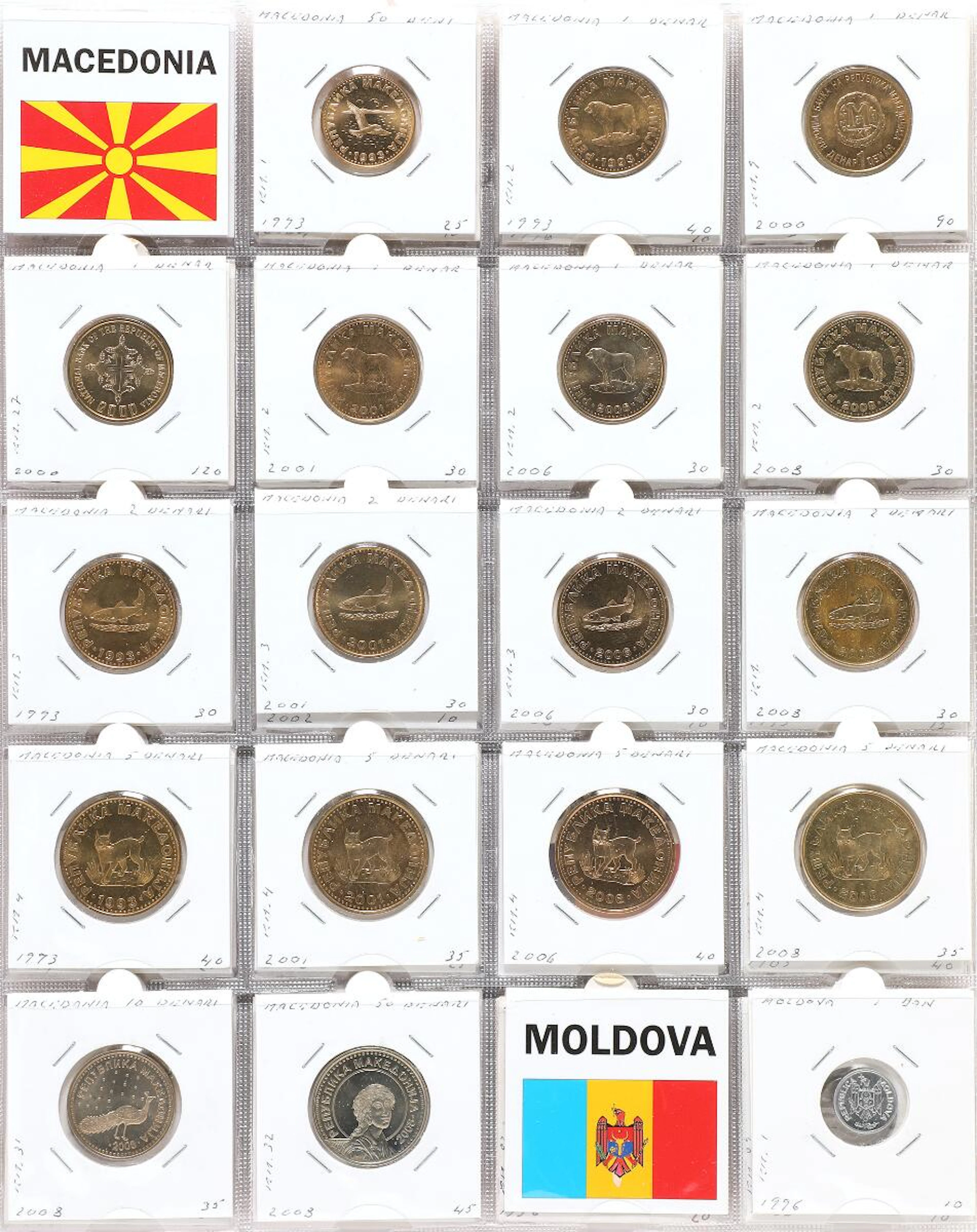 Album with a collection of coins from Macedonia