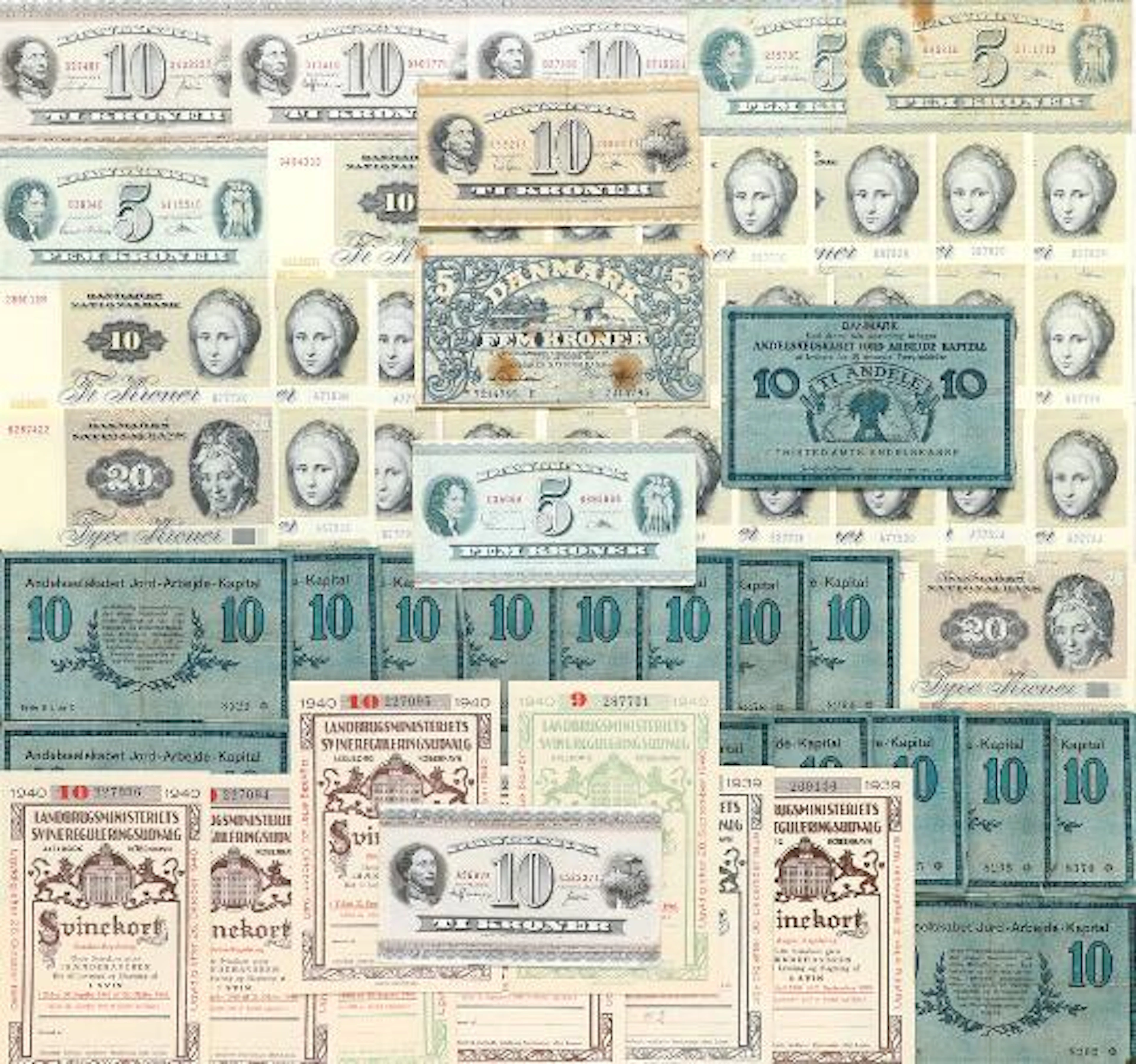 Denmark, collection paper money
