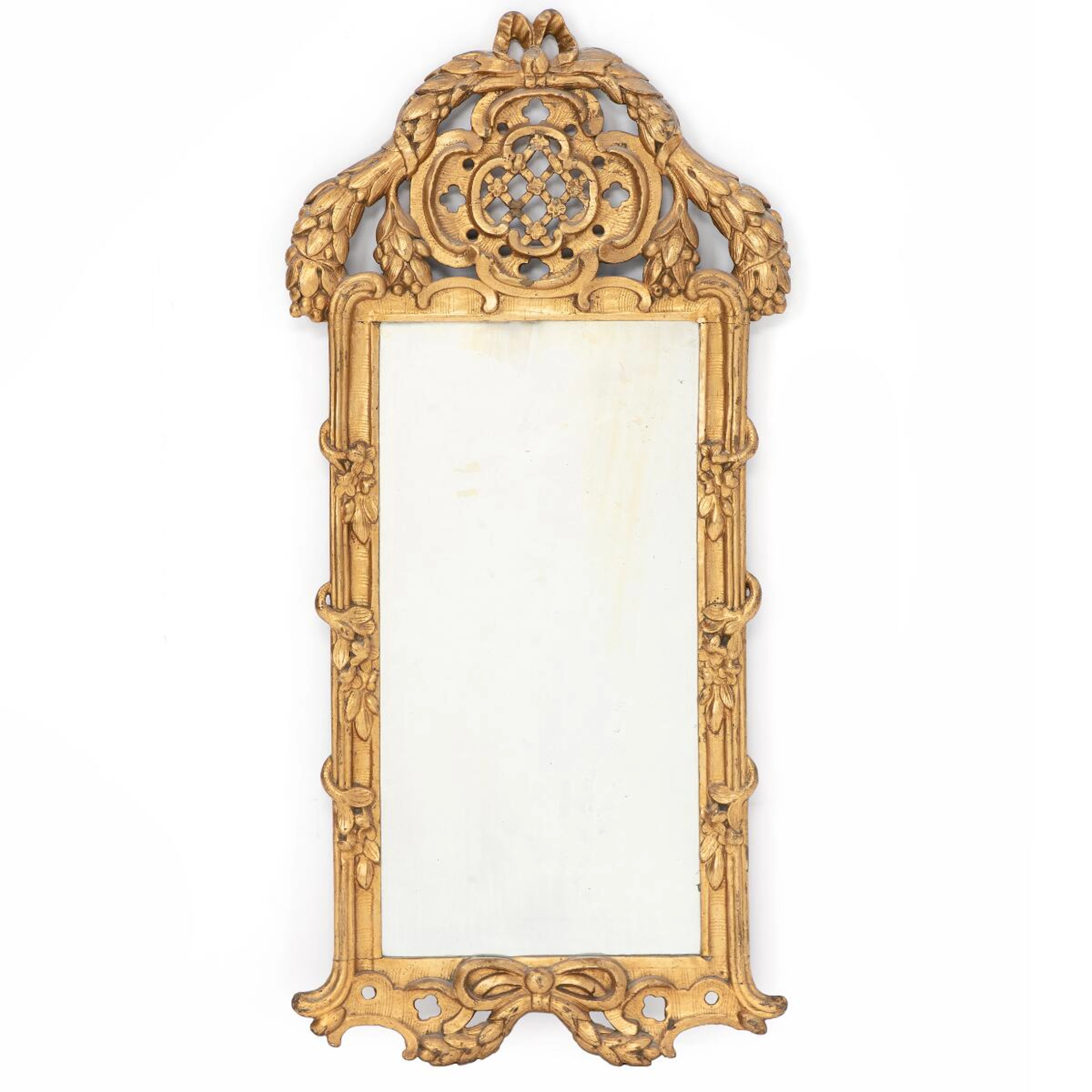 A Transitions Rococo/Louis XVI giltwood mirror