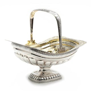 Russian parcel-gilt silver centerpiece