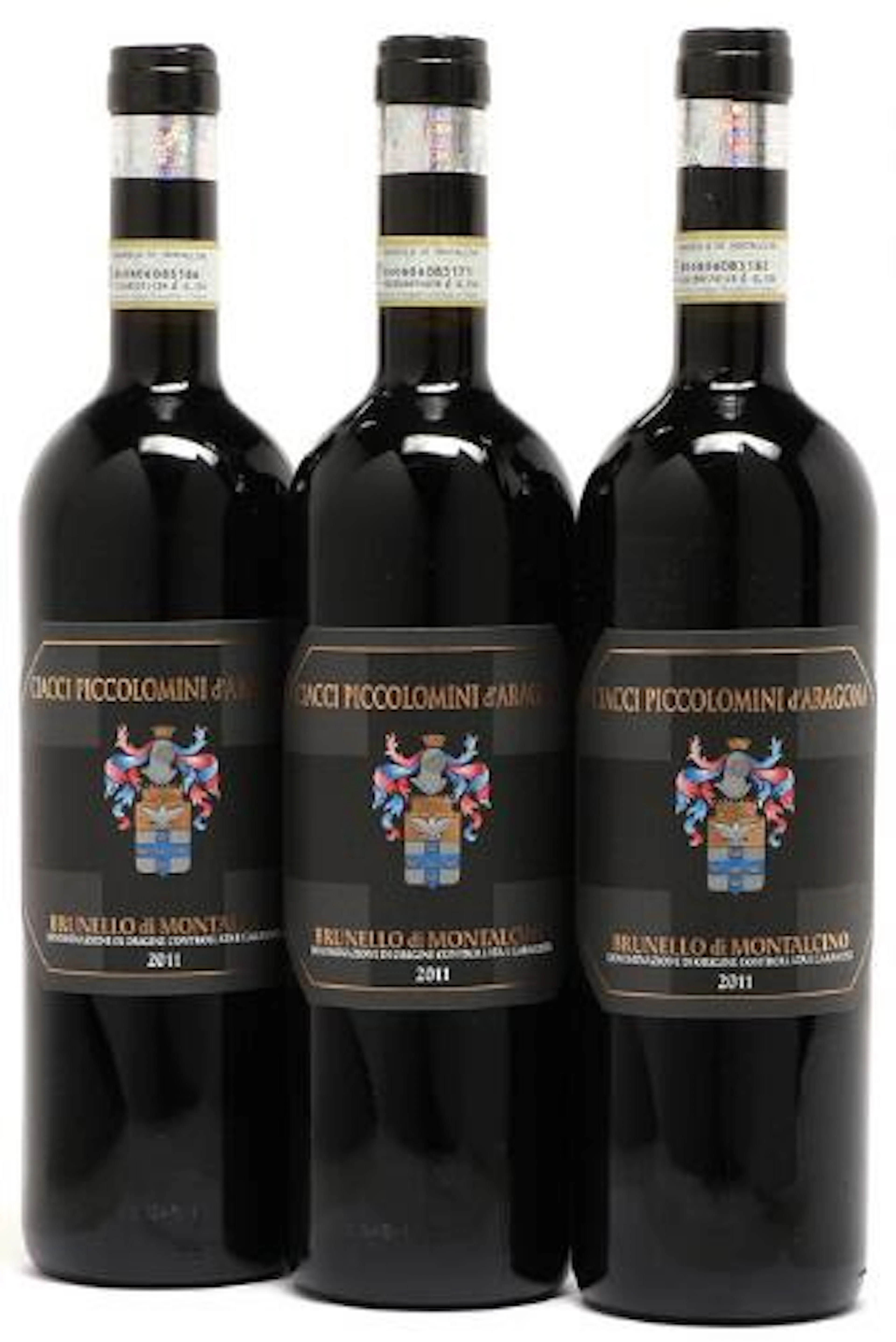 6 bts. Brunello di Montalcino, Ciacci Piccolomini d'Aragona 2011 Oc.