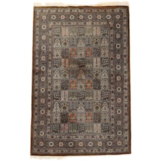 A Qum rug with silk