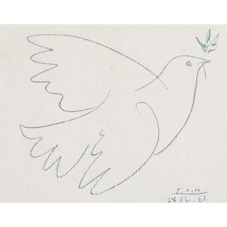 Pablo Picasso, after: Untitled. Signed in print. Lithograph in colours.
