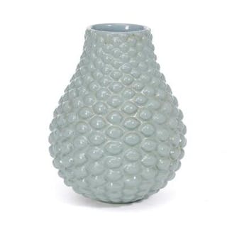 Axel Salto: A round terracotta vase with budded surface. Decorated