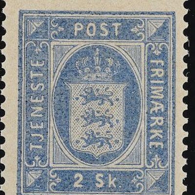 Official. 1871. 2 Sk. ultramarine. 1st print. Very fine never hinged