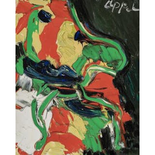 Karel Appel: Untitled, 1970s. Signed Appel. Oil on canvas. 41 x 33