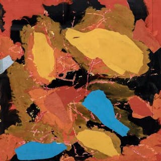 Karel Appel: "Autumne", Paris 1961. Signed and dated on the reverse.