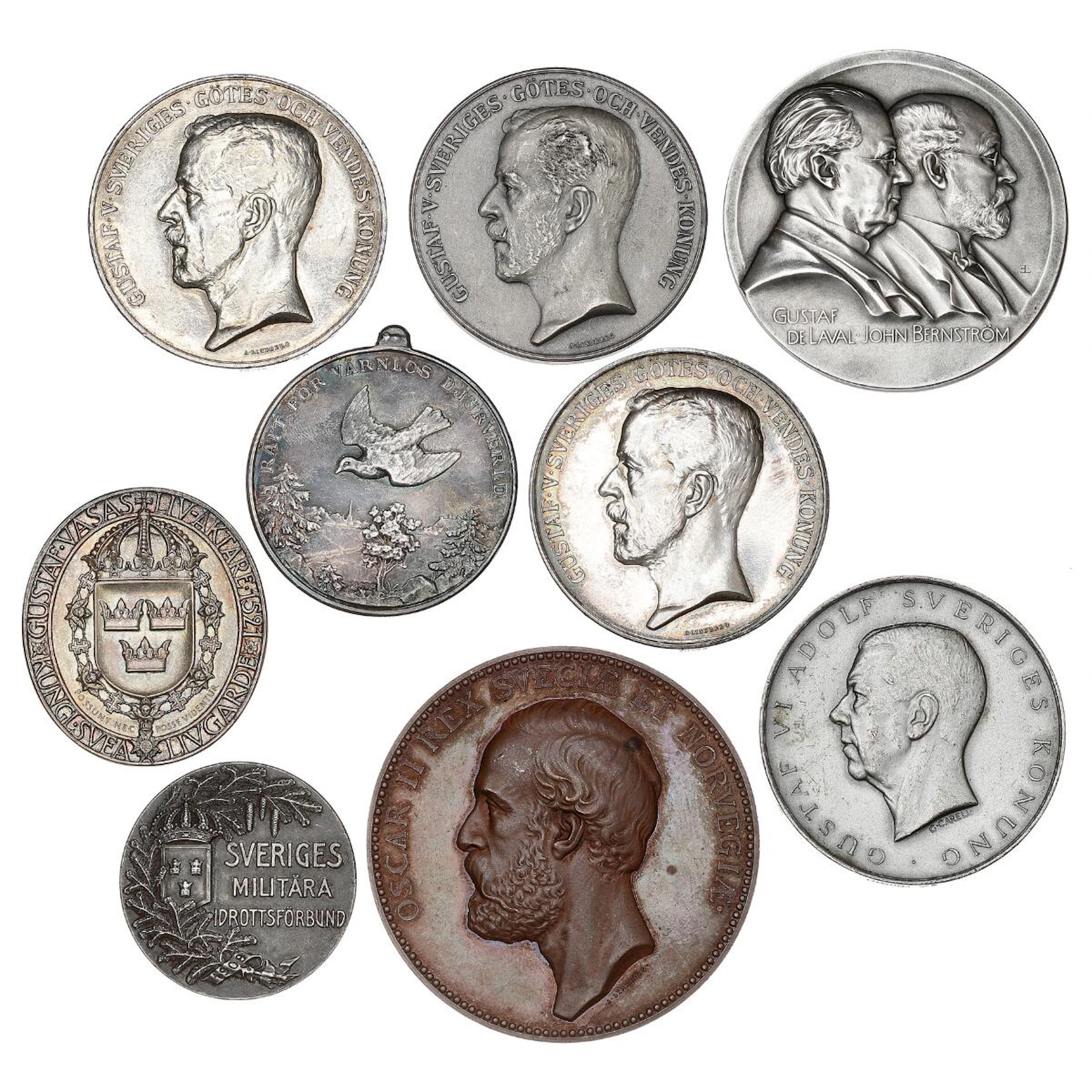 Sweden, collection of medals incl