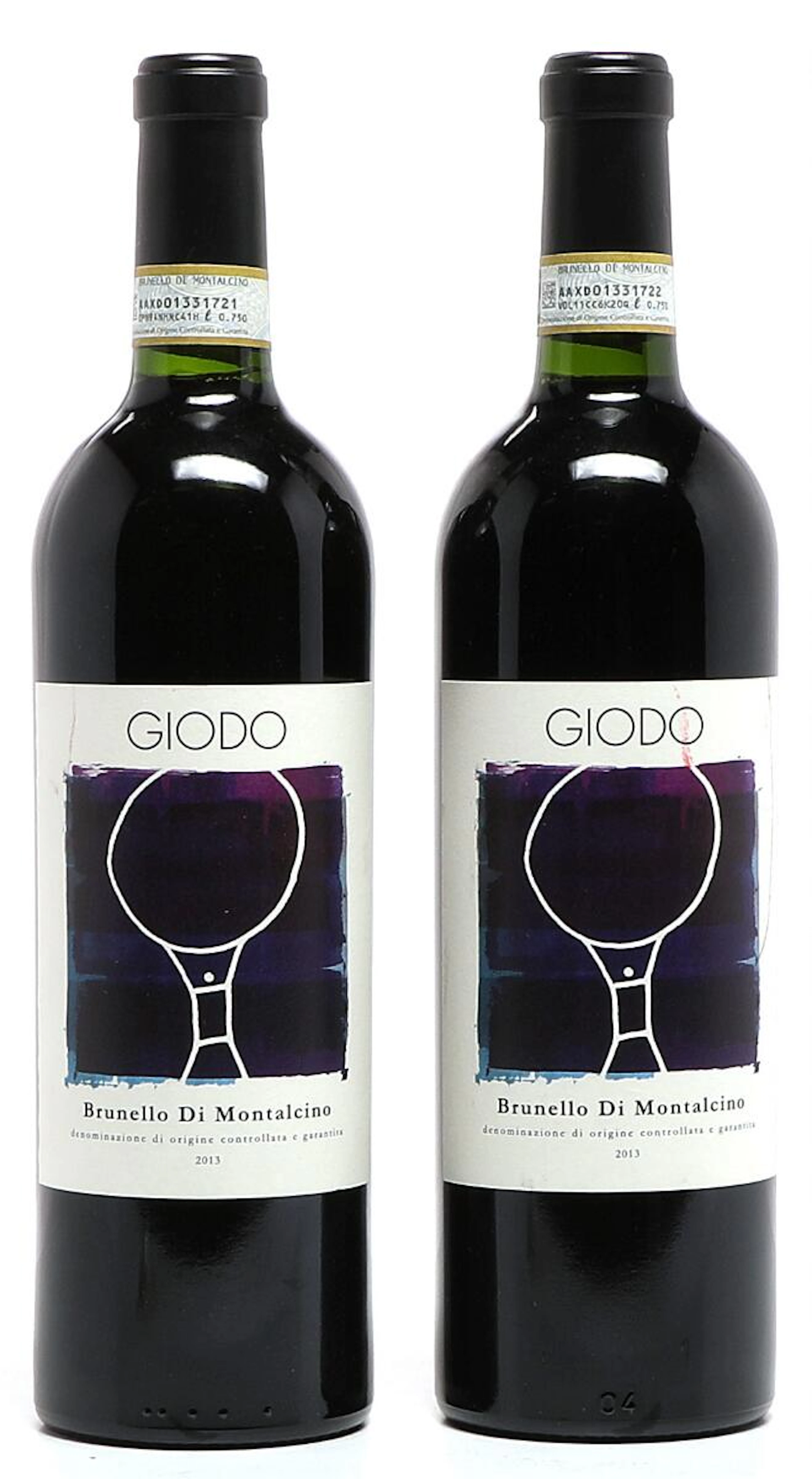 2 bts. Brunello di Montalcino, Giodo 2013 A (hf/in).