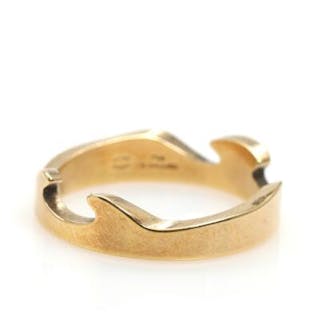 Nina Koppel: A "Fusion" 18k gold end ring. Made by Georg Jensen. Size