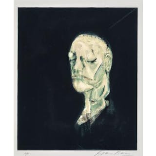 Francis Bacon: "Masque mortuaire de William Blake", 1991. Signed Francis