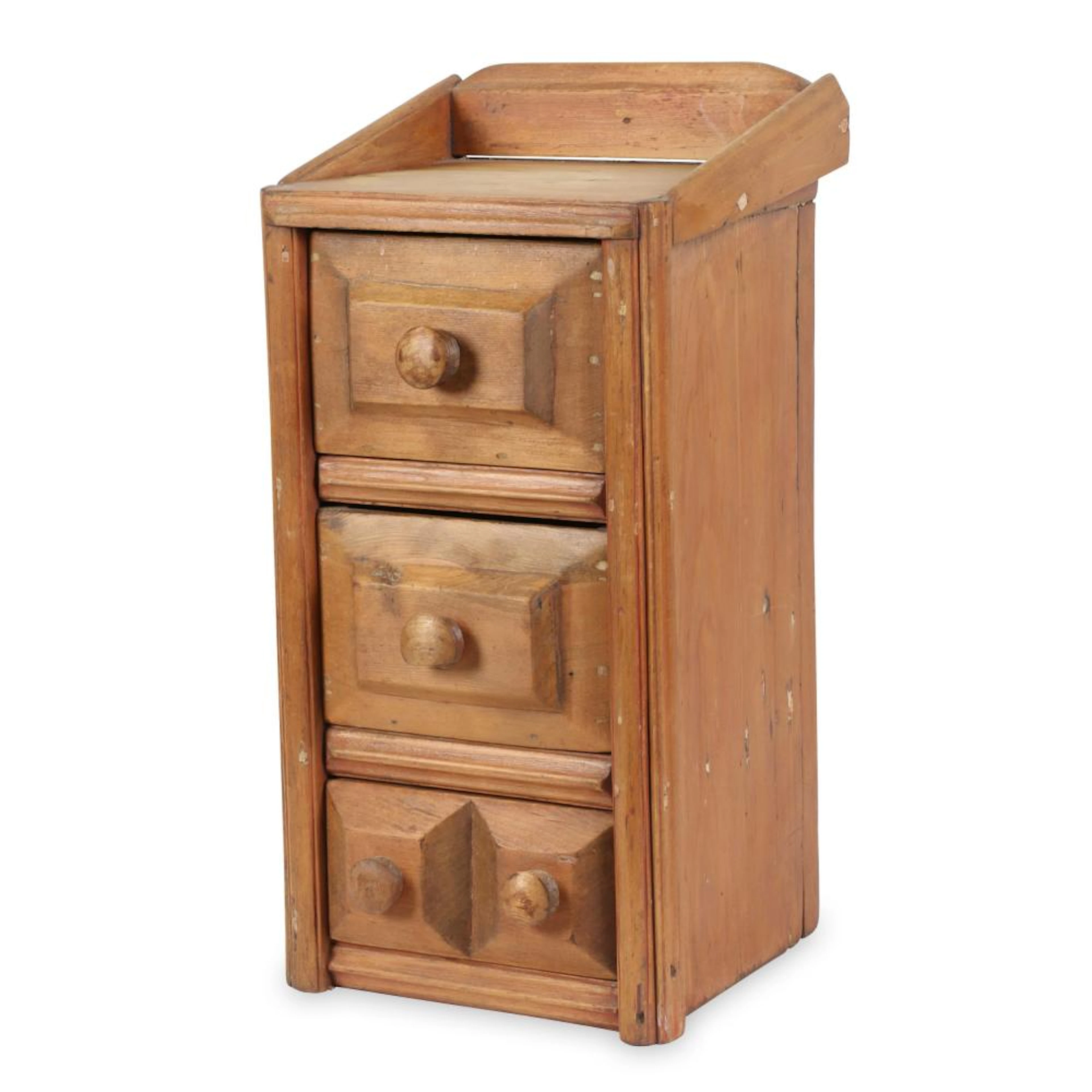 Small Primitive Pine Chest of Drawers