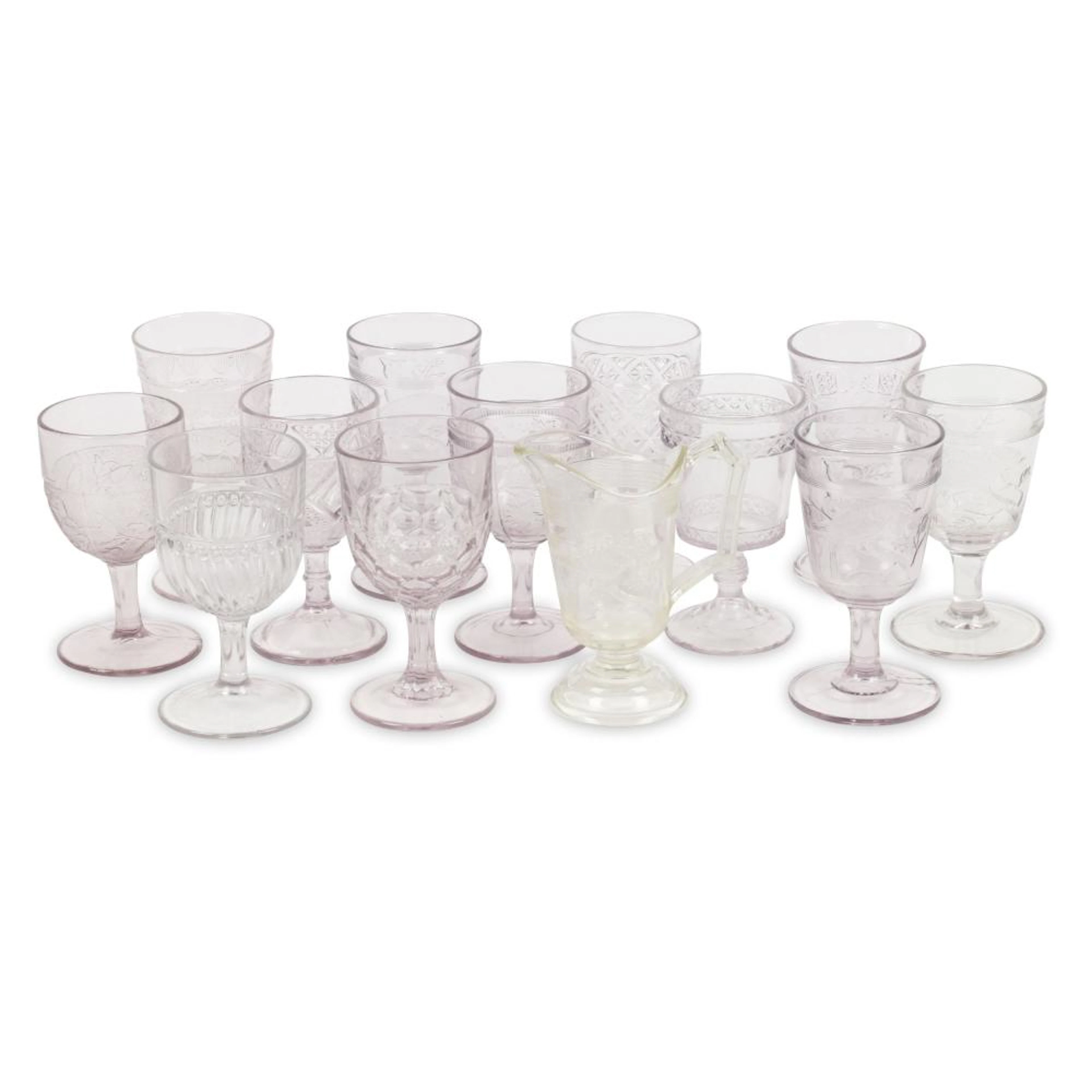 Various Pressed Glass Goblets