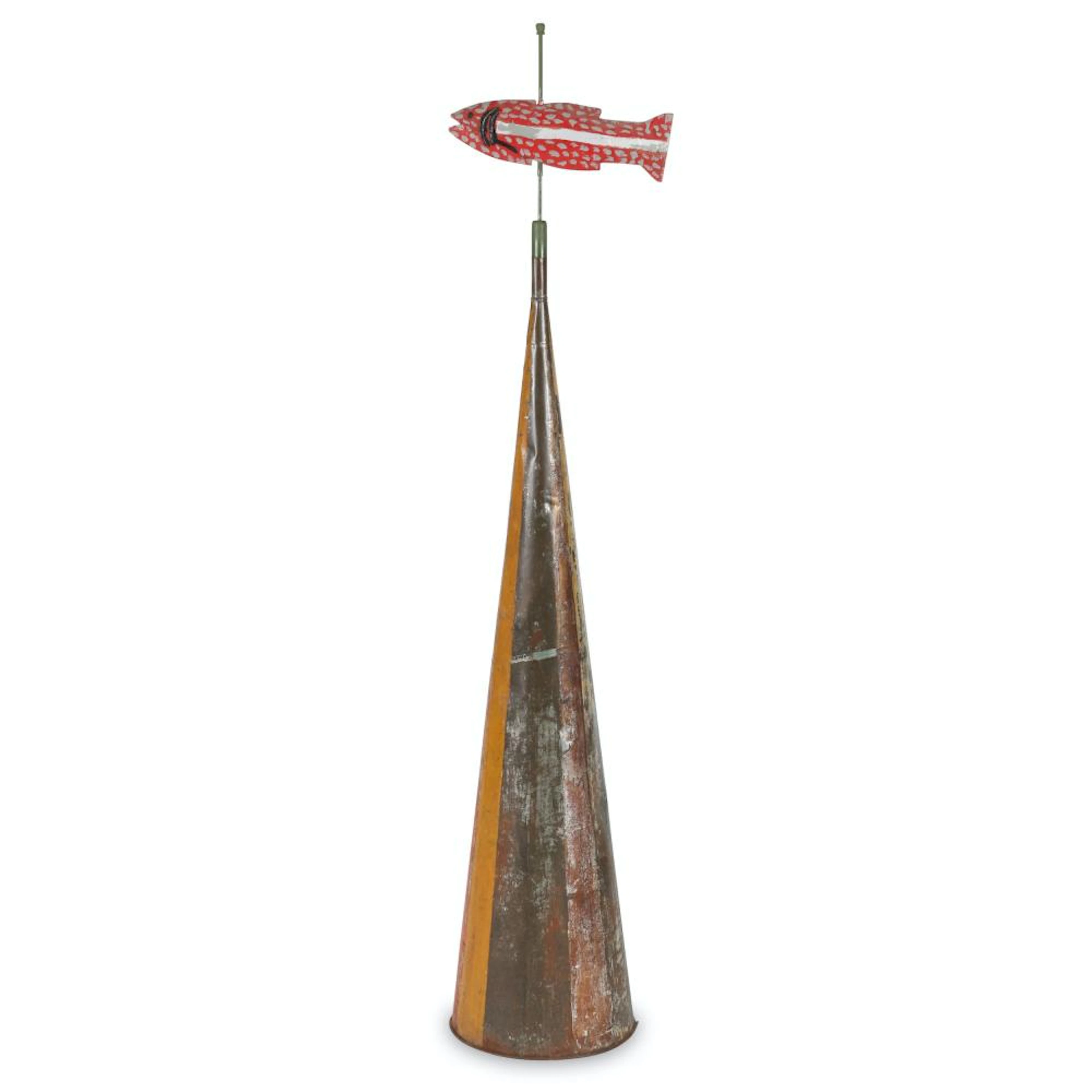 Folk Art Fish on Polychrome Horn