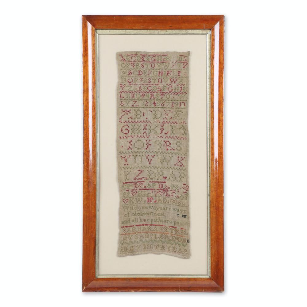 Framed Needlework Sampler
