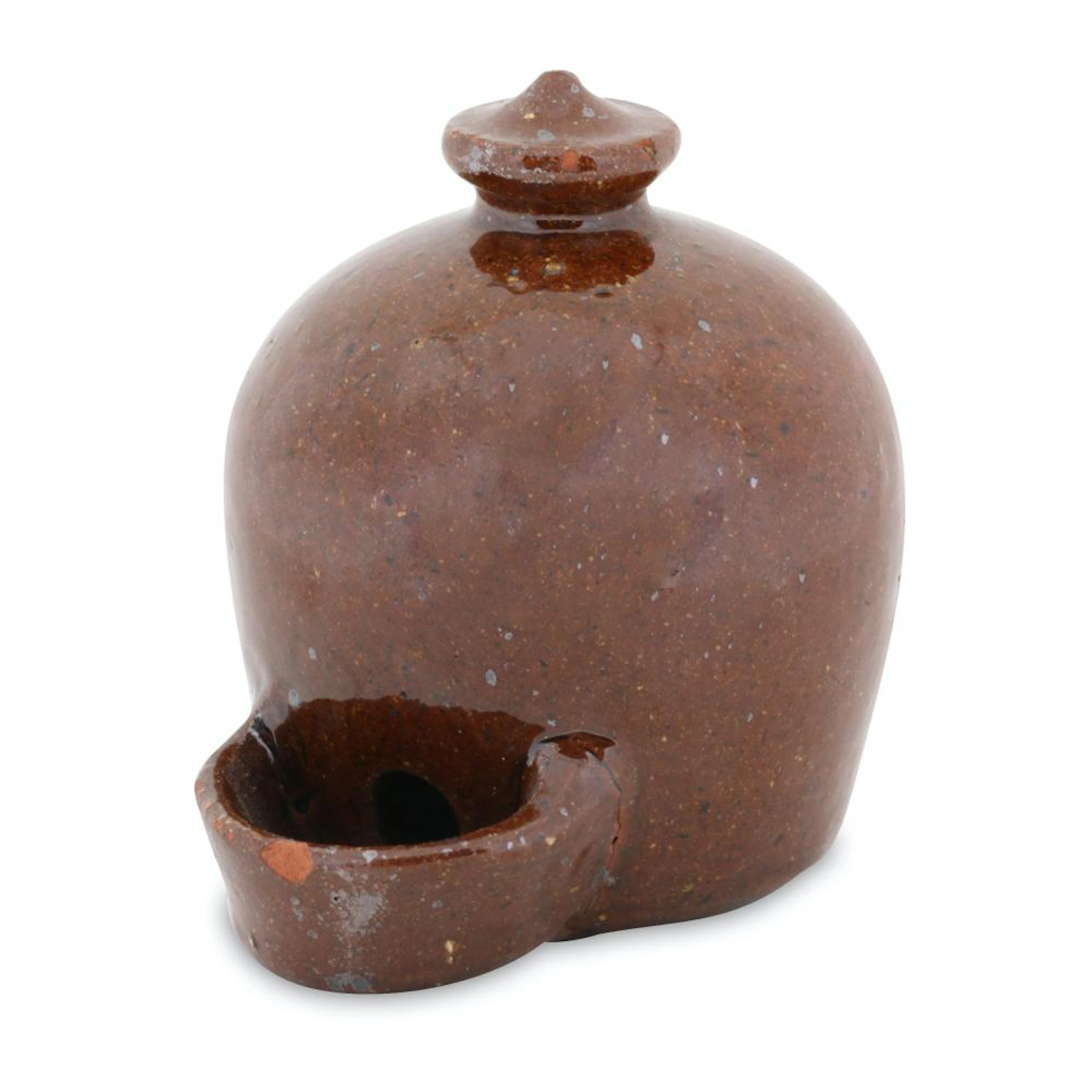 Ontario Redware Miniature Water Feeder