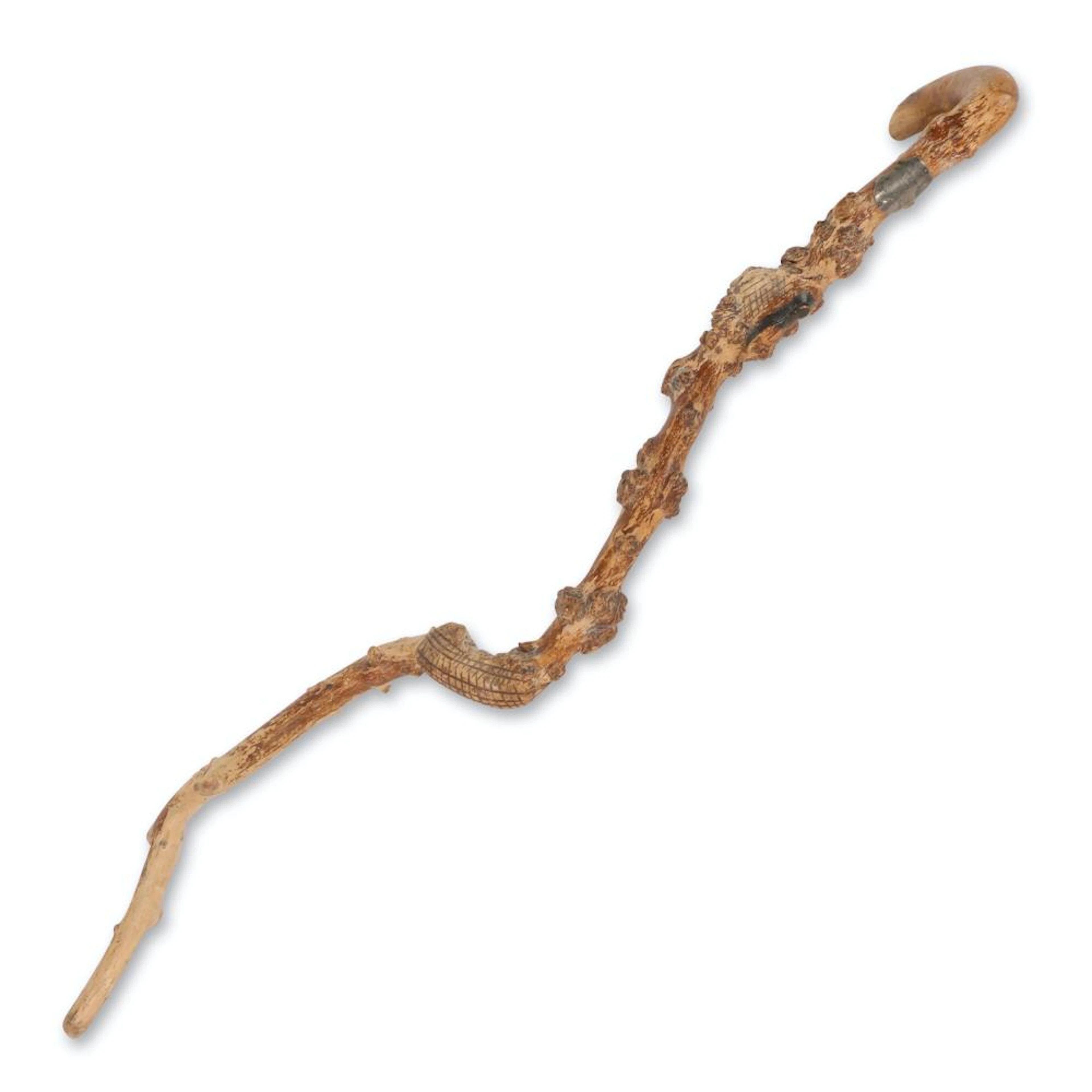 Crooked Presentation Folk Art Cane/Walking Stick