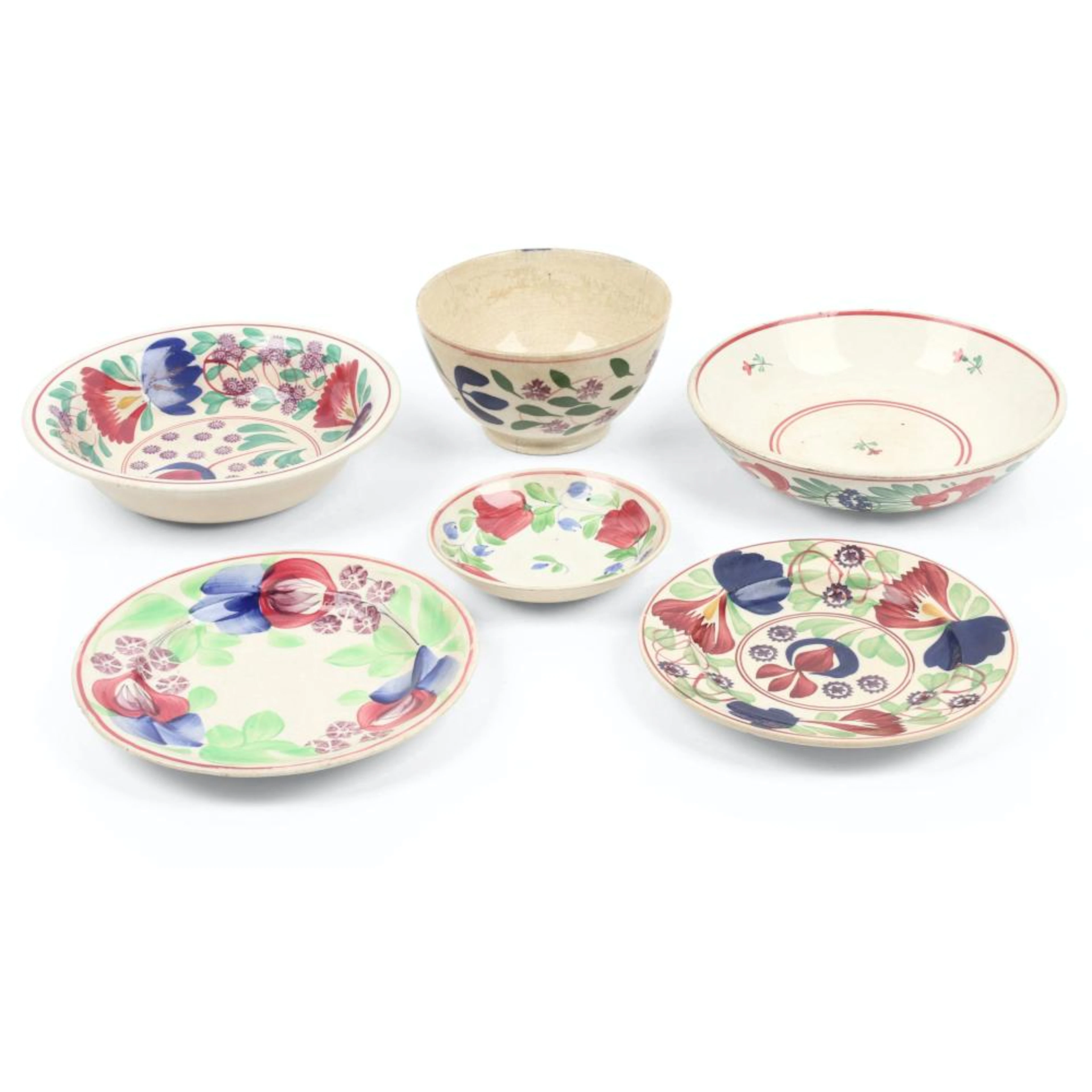 Stick Decorated Bowls and Plates