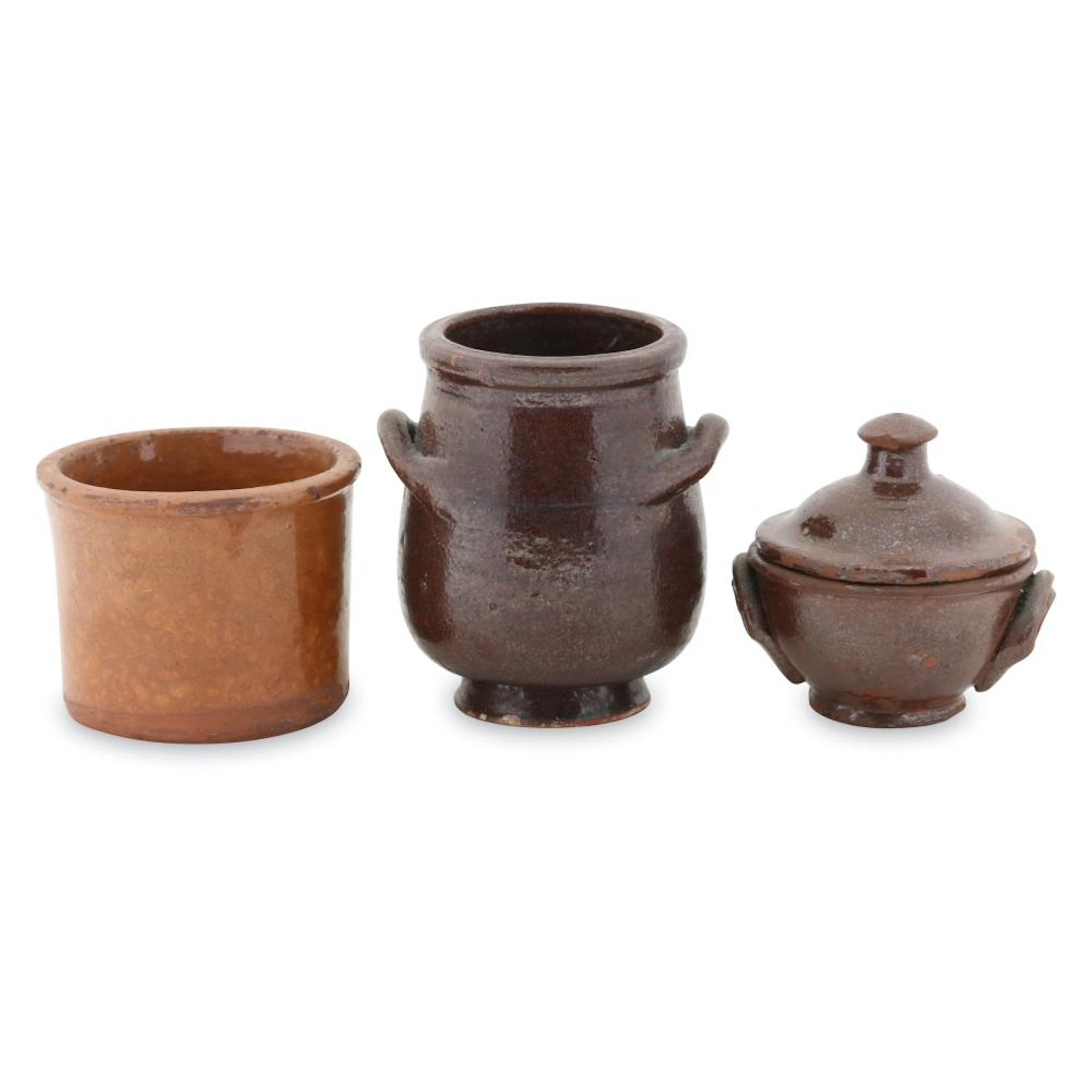 Ontario Redware Miniature Pots