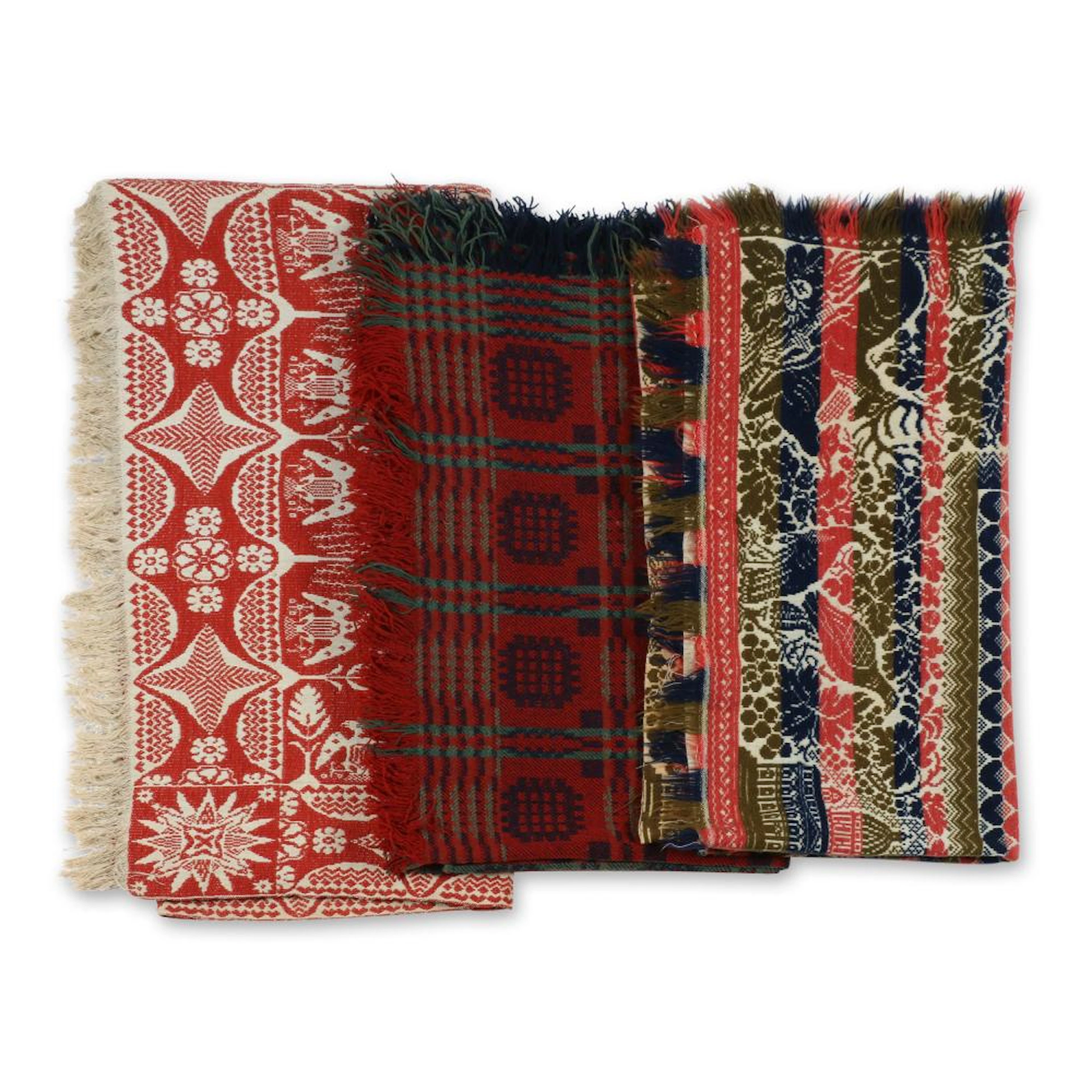 Three (3) Wool Coverlets