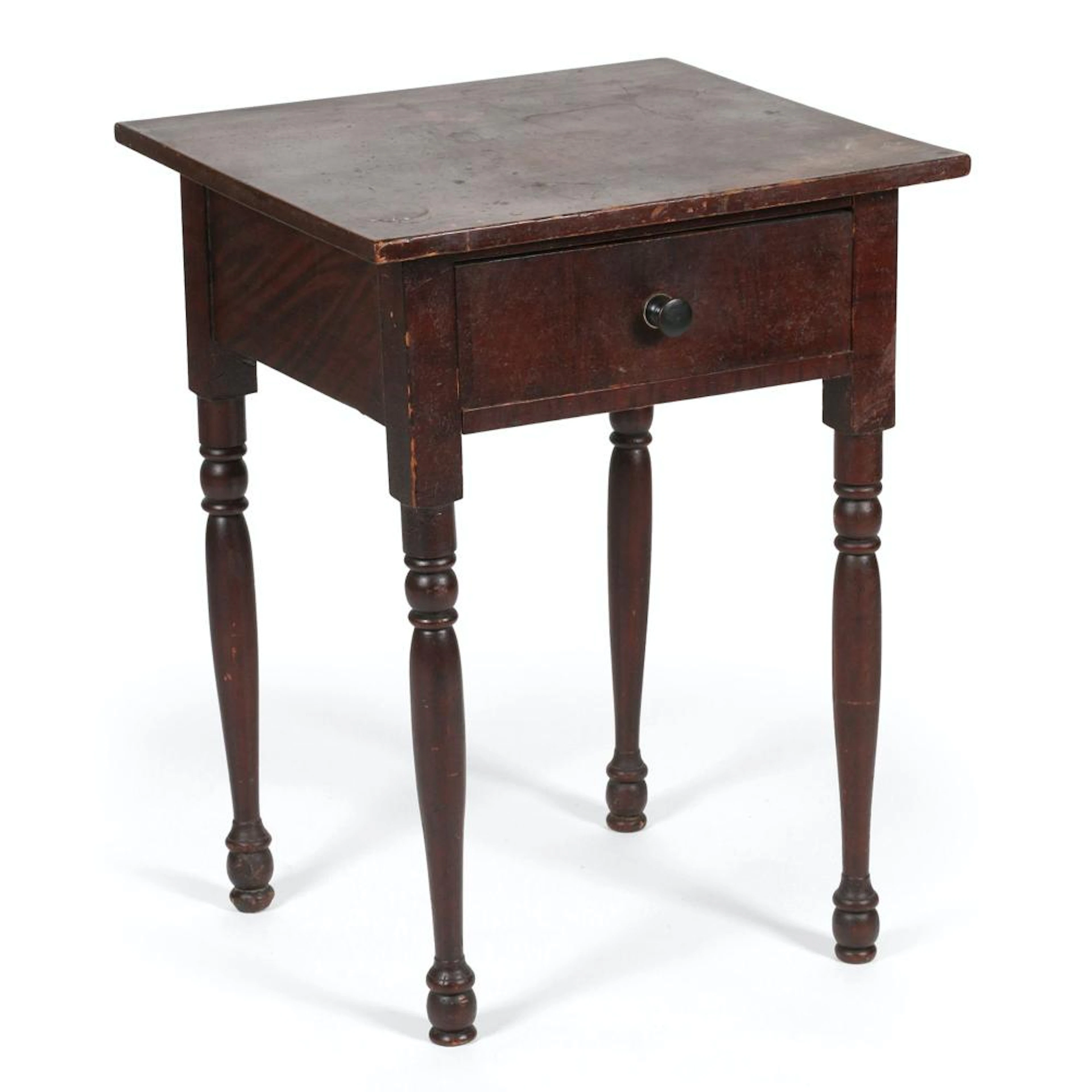 Painted Pine Single Drawer Lamp Table