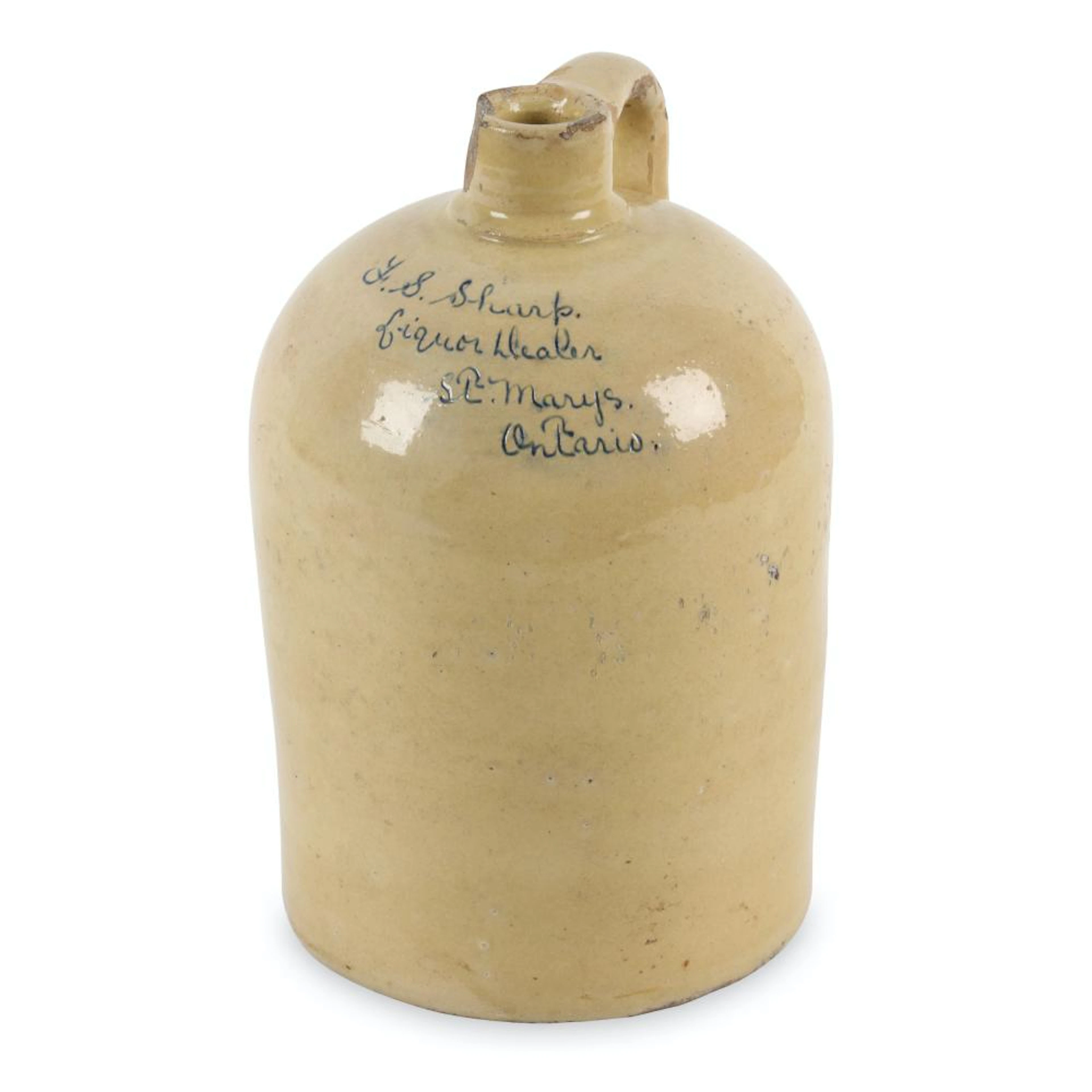 St. Marys Redware Merchant Jug