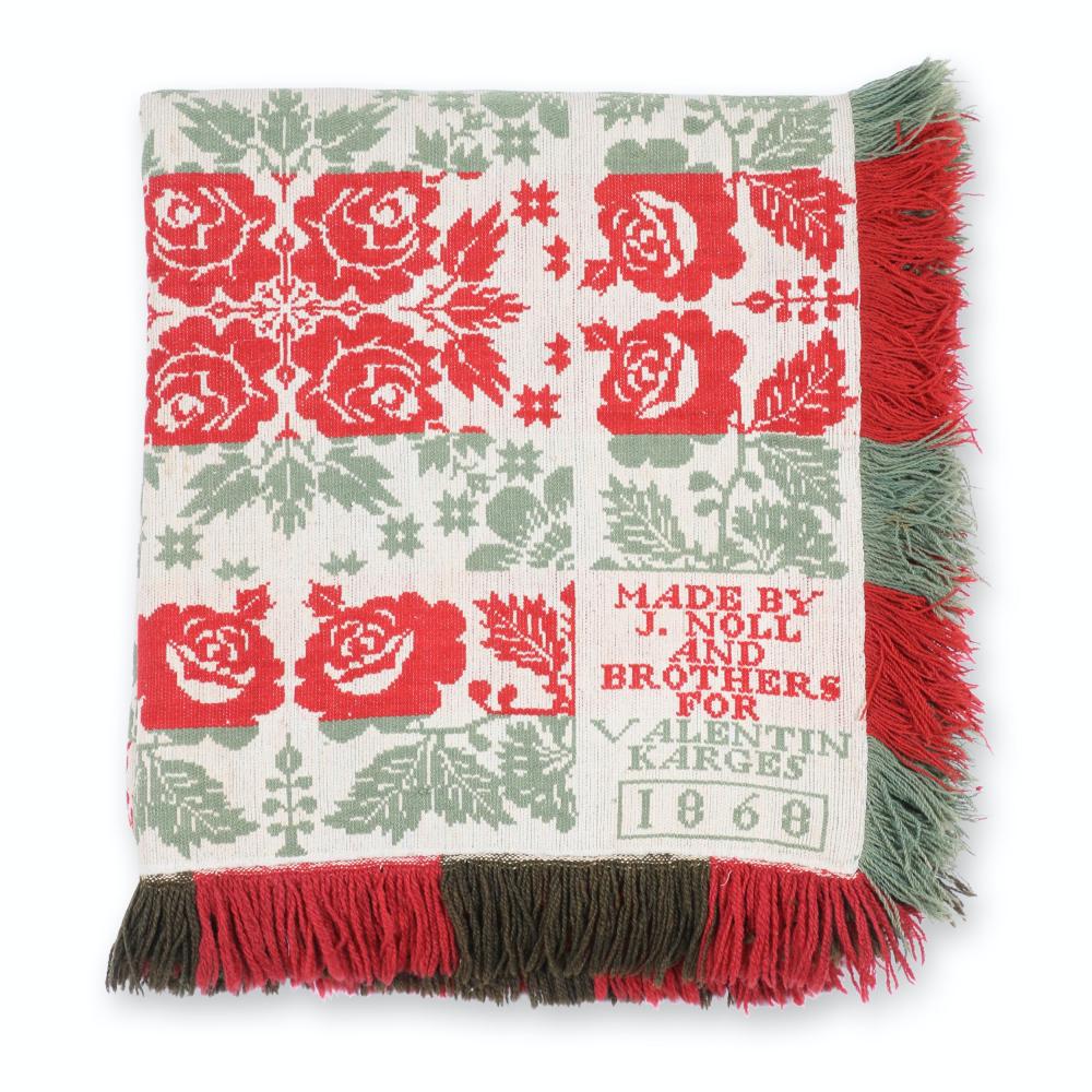 Noll Brothers Signed Jacquard Coverlet