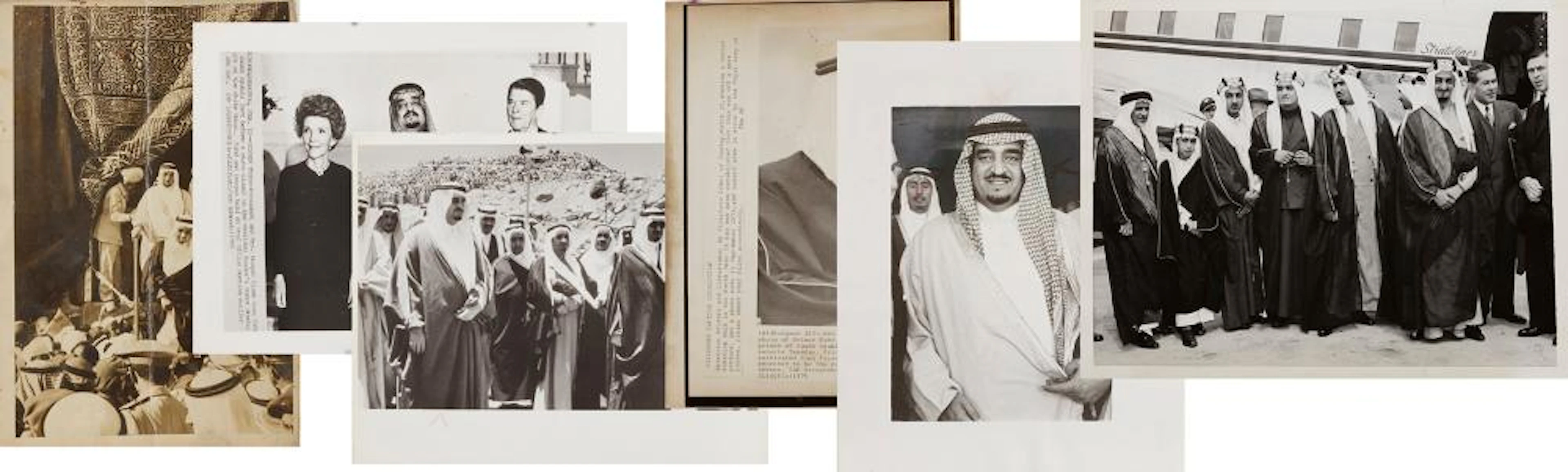 A COLLECTION OF SIX OLD PICTURES OF KING FAHD BIN ABDUL AZIZ AL SAUD