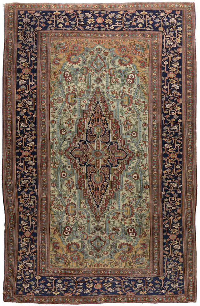A PERSIAN KHASAN MOHTASHAM RUG, MID 19TH CENTURY