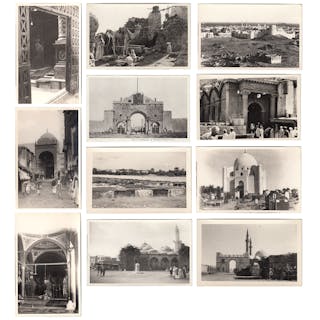 A COLLECTION OF PHOTOGRAPHS SHOWING PROPHET MOHAMMED MOSQUE, HIS TOMB