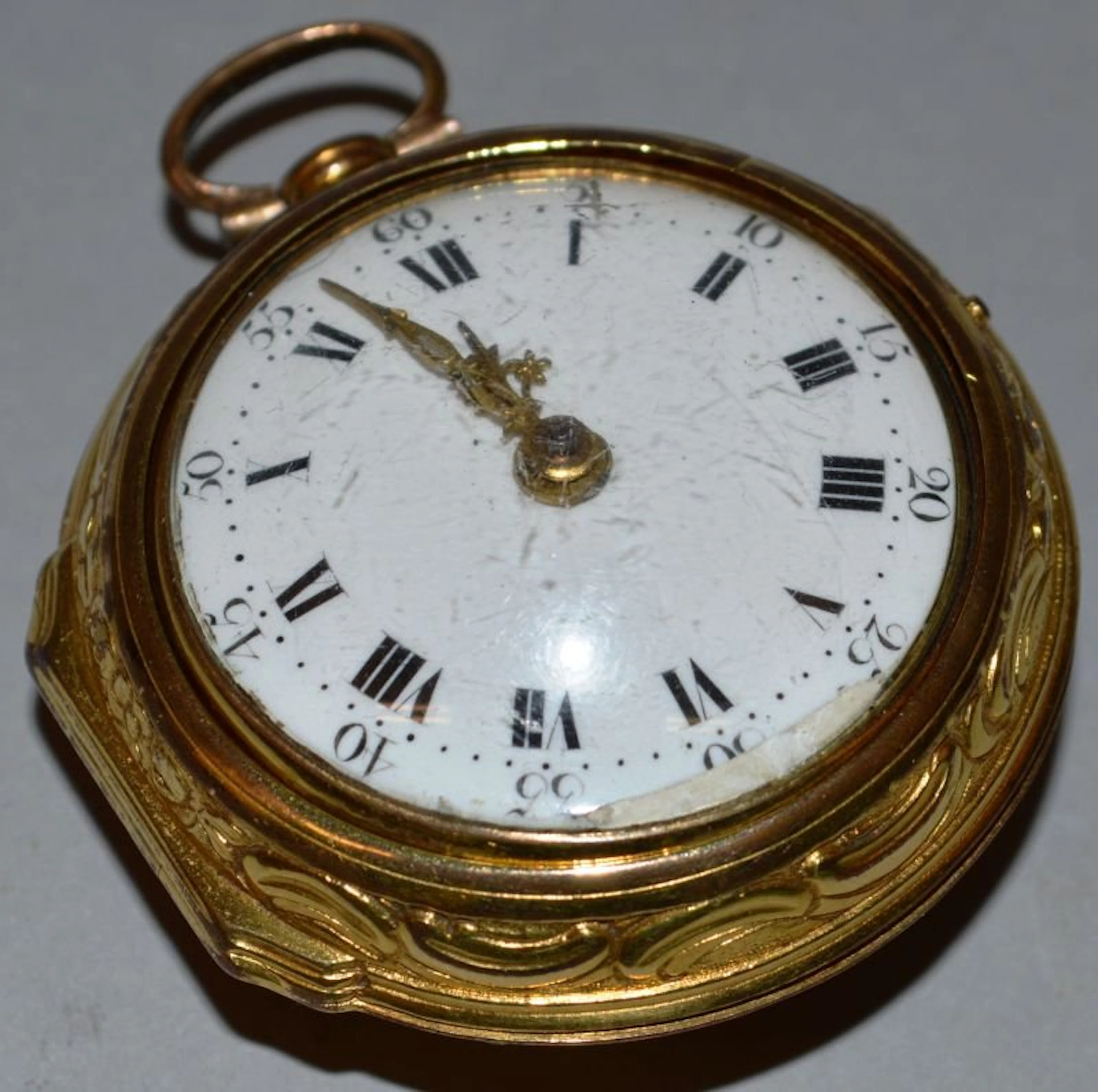 A GENTLEMANS GEORGE III SILVER GILT VERGE POCKET WATCH