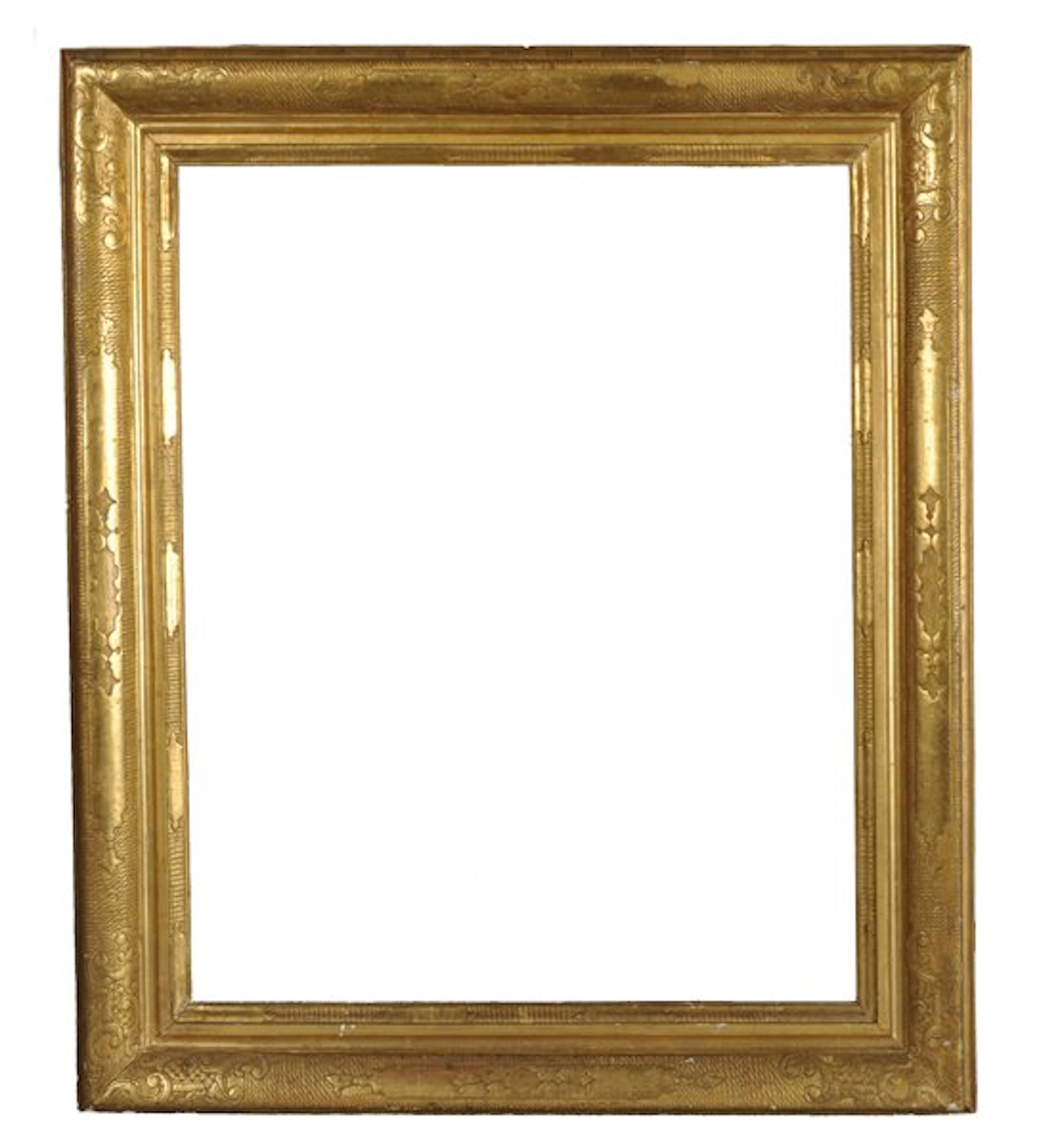 19th Century Italian School. A Carved Giltwood Frame