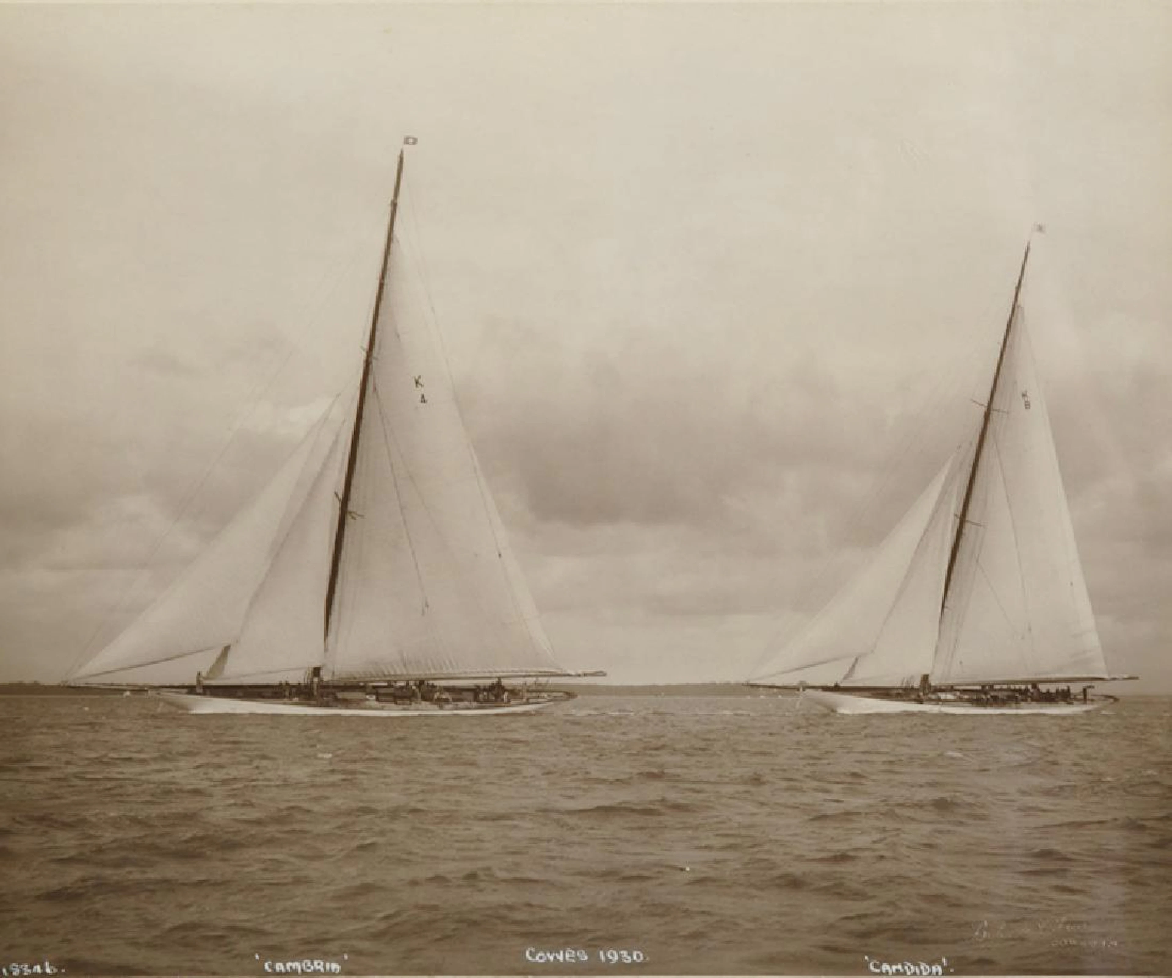 Beken & Son, Cowes. "Cowes 1930, Cambria, Candida"