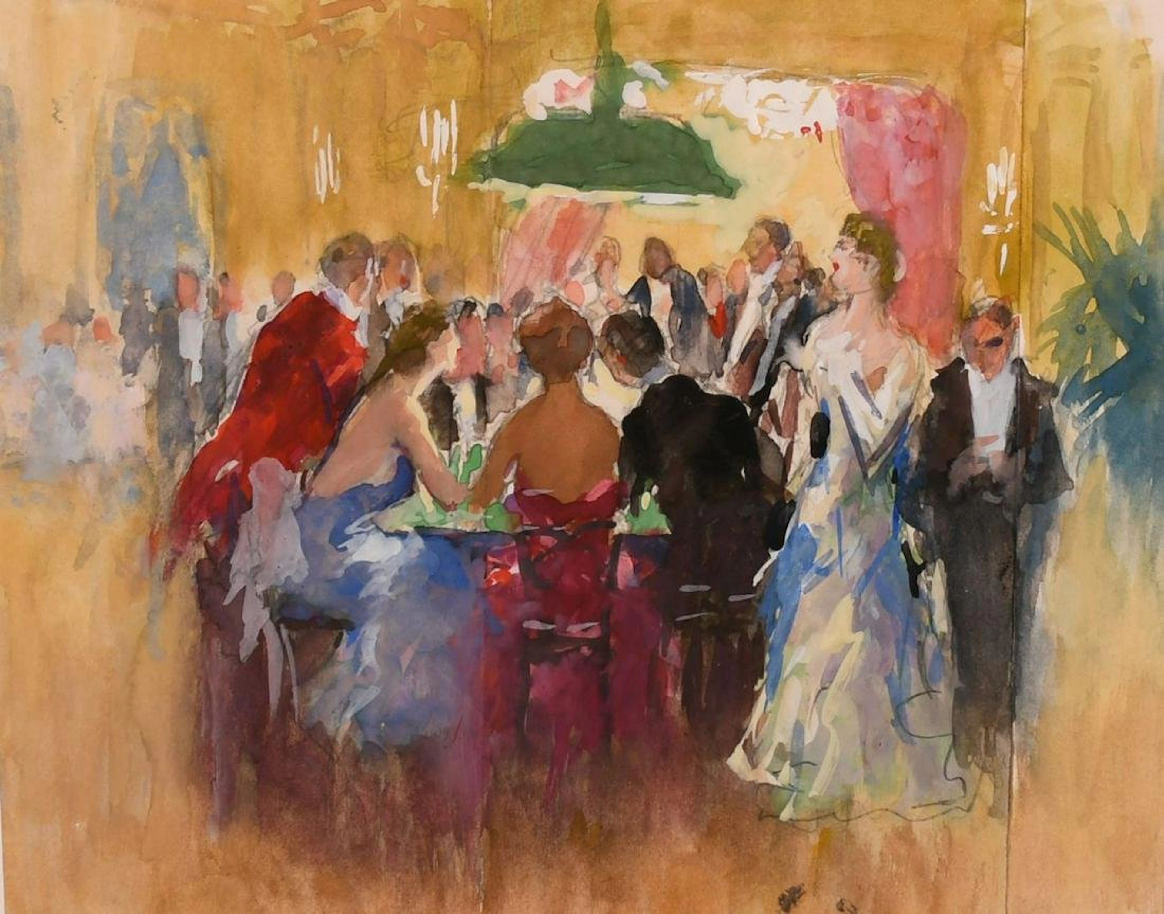 Edward Cucuel (1875-1954) American, Figures around a