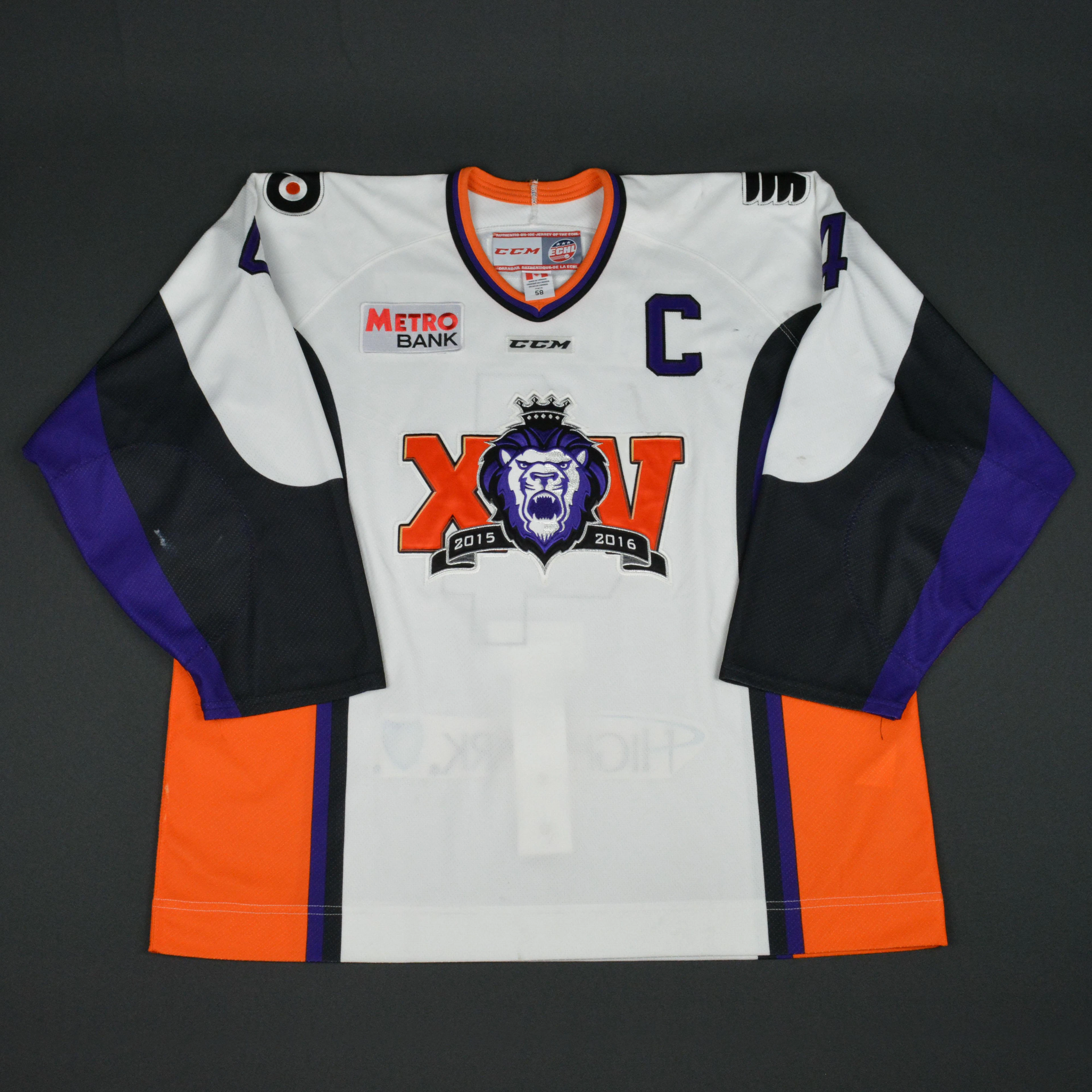 Maxim Lamarche -Reading Royals - 2016 ECHL Captains' Club Game-Worn Jersey