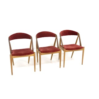 3 Chairs "Model 31" Kai Kristiansen for Schou Andersen Møbelfabrik
