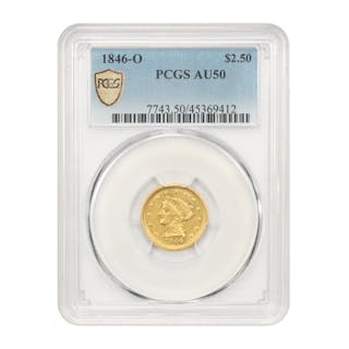 1846-O $2.50 PCGS AU50