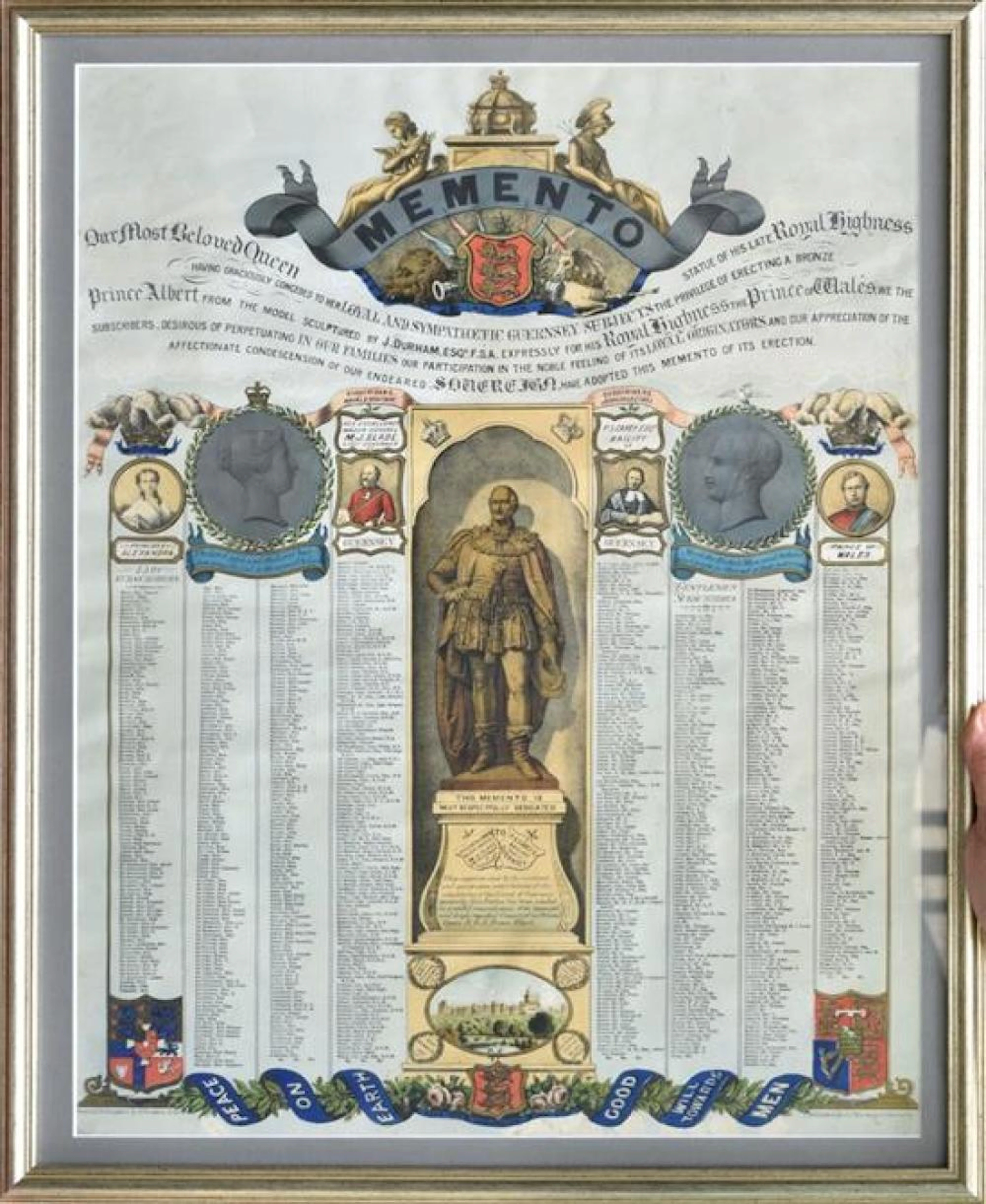 Guernsey historical interest - a scarce poster listing...