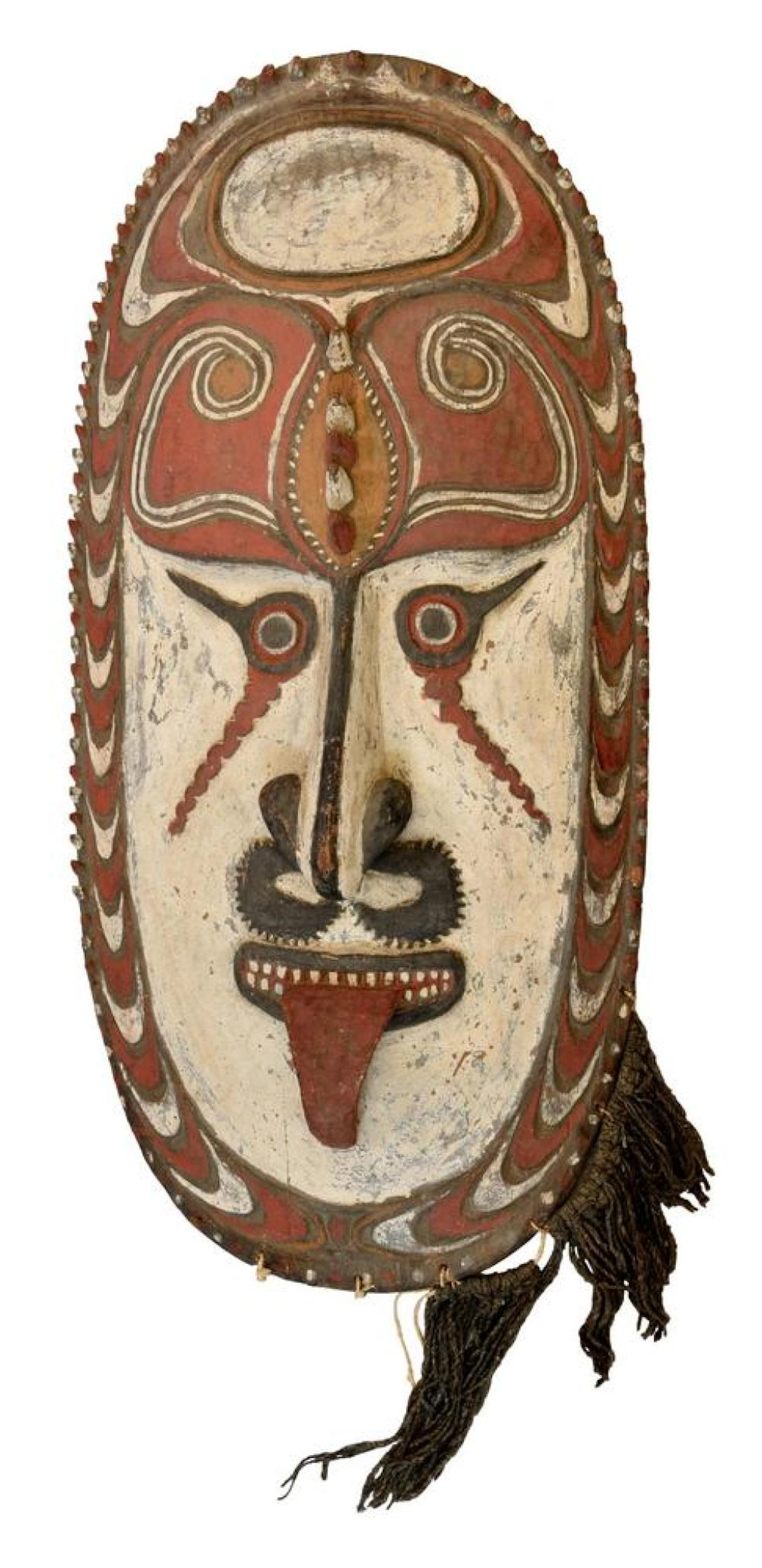 Tribal Native Art interest - a Latmul gable mask, Papua New Guinea,