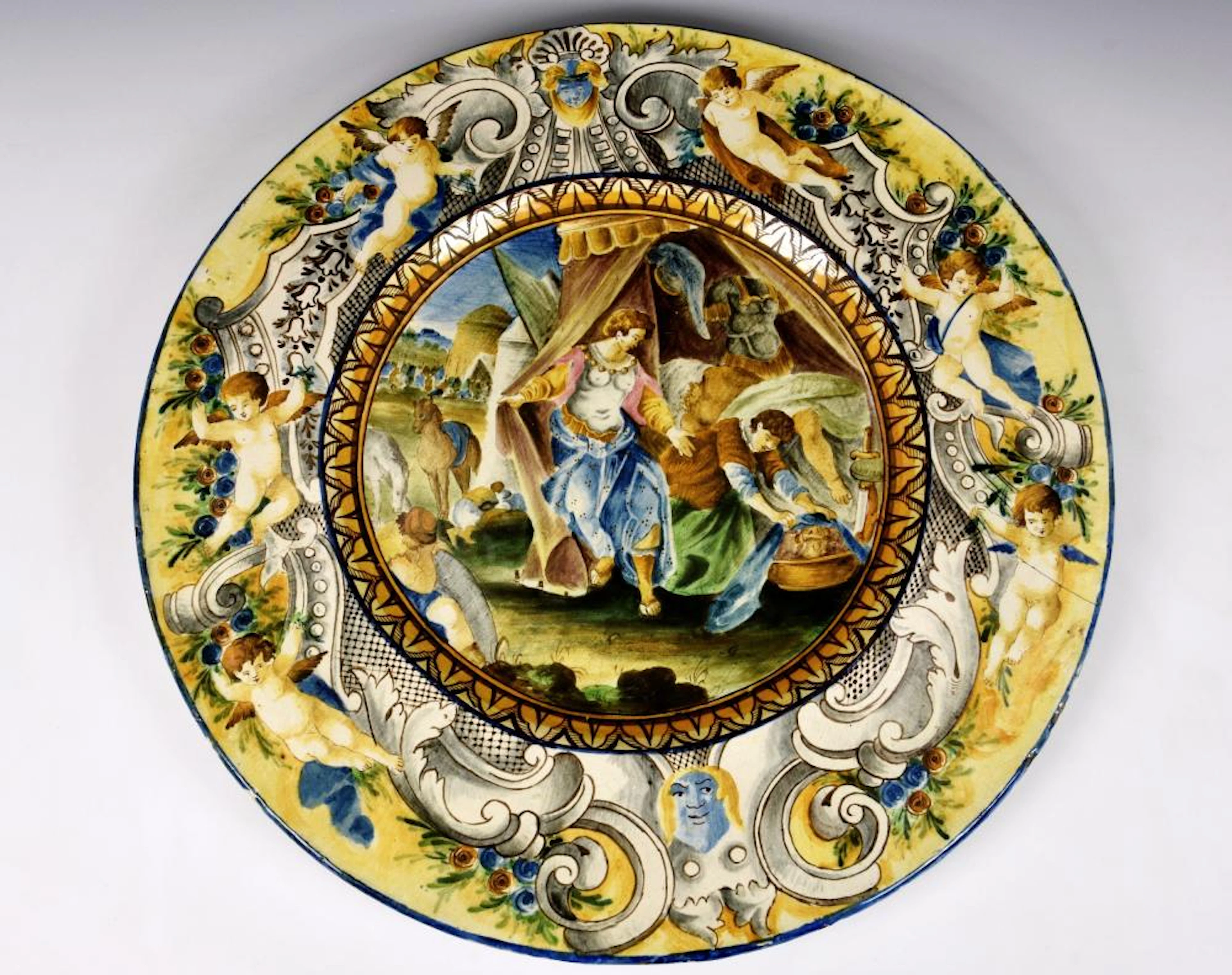 An 18th century Italian Majolica charger of massive proportions