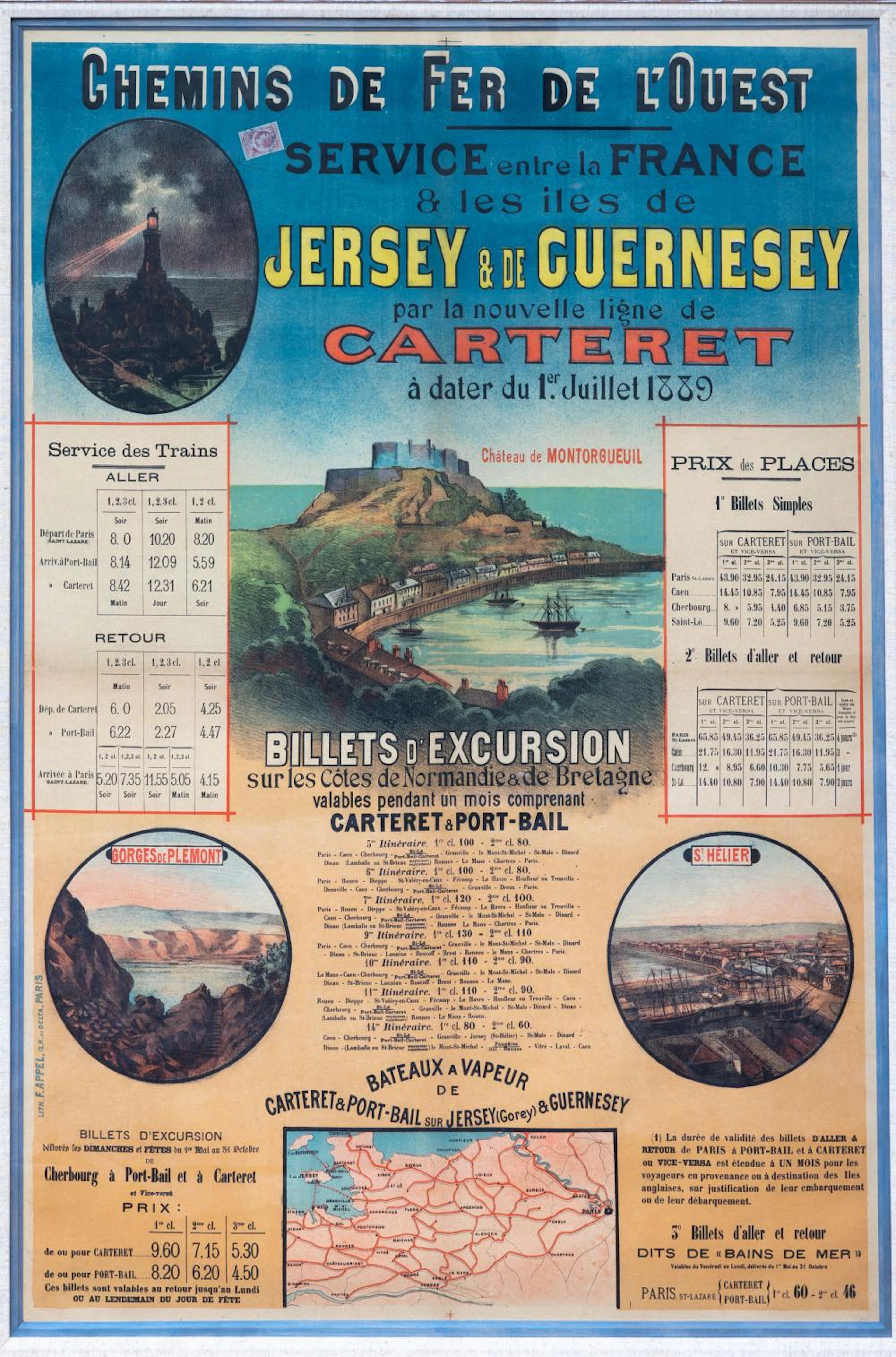 An exceptionally rare original French poster advertising...